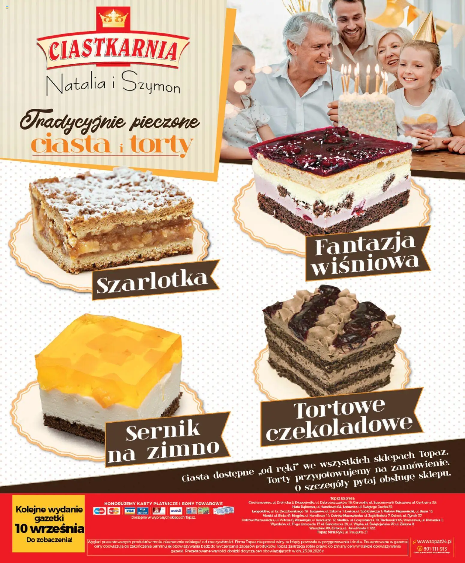 Topaz gazetka - Express od 03.09.2026 | Strona: 28 | Produkty: Sernik na zimno