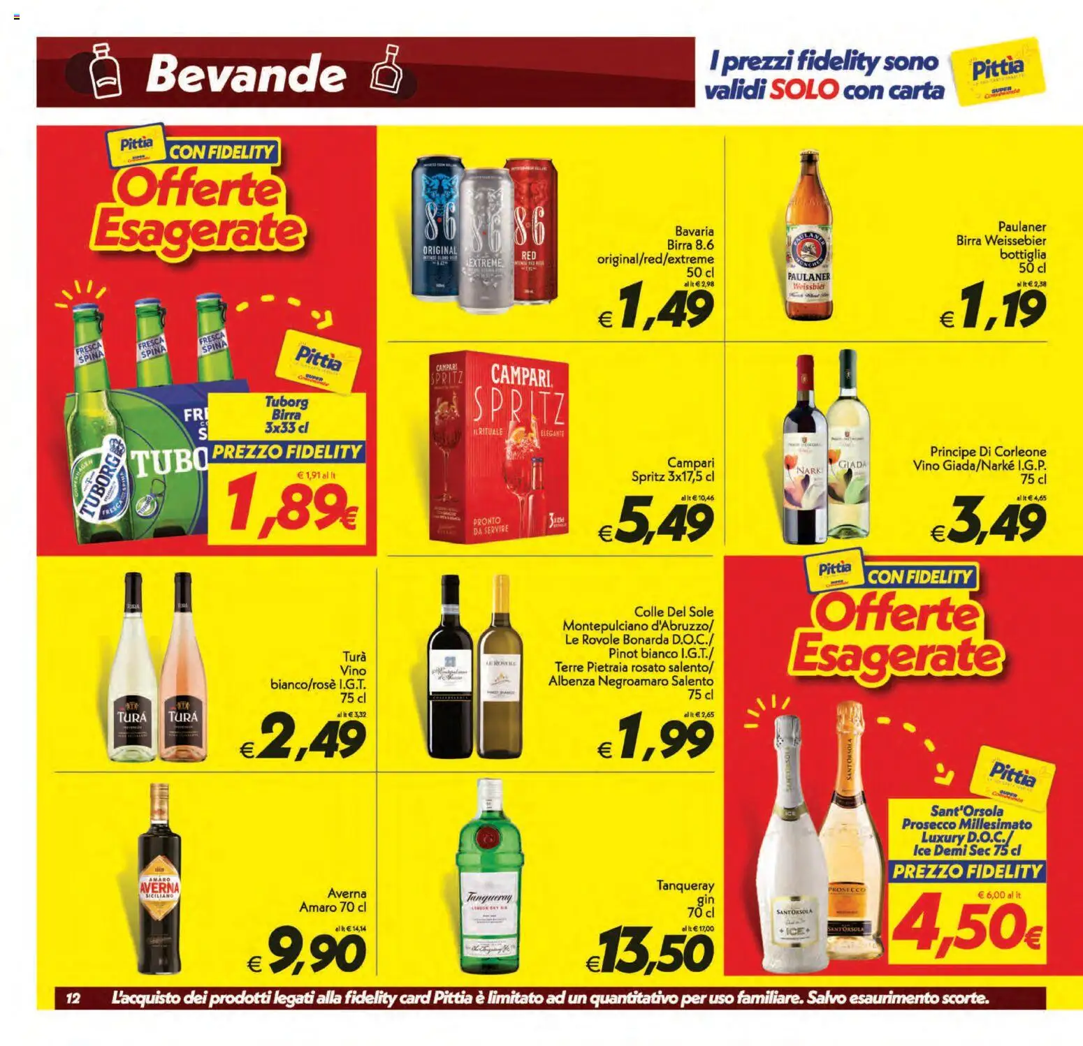 Volantino SuperConveniente del 01/09/2026 | Pagina: 12 | Prodotti: Campari, Prosecco, Vino, Amaro