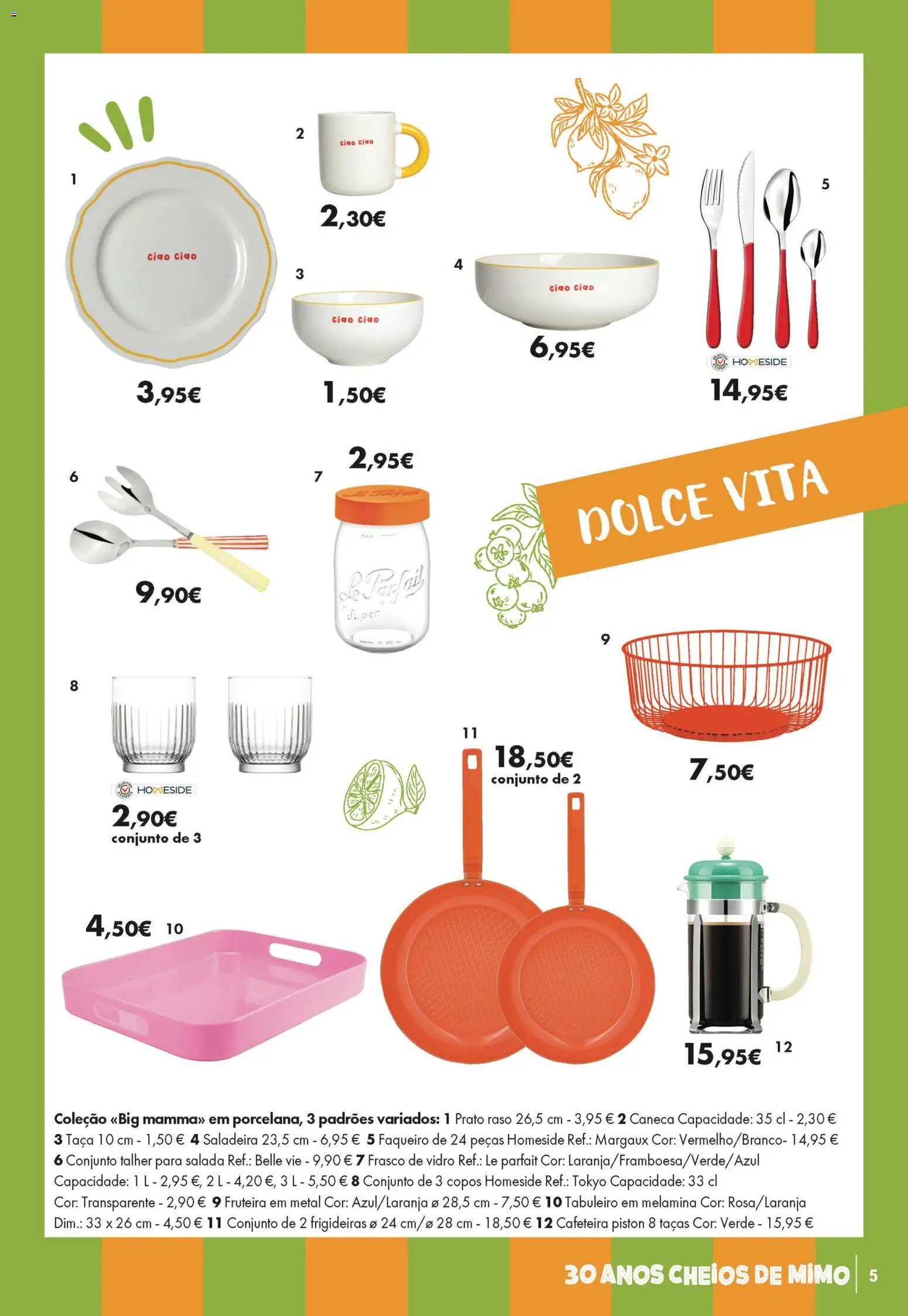 E.Leclerc Folheto Especial Casa & Decoração │ válido de 26.05.2026 | Página: 5 | Produtos: Copos, Fruteira, Caneca, Salada