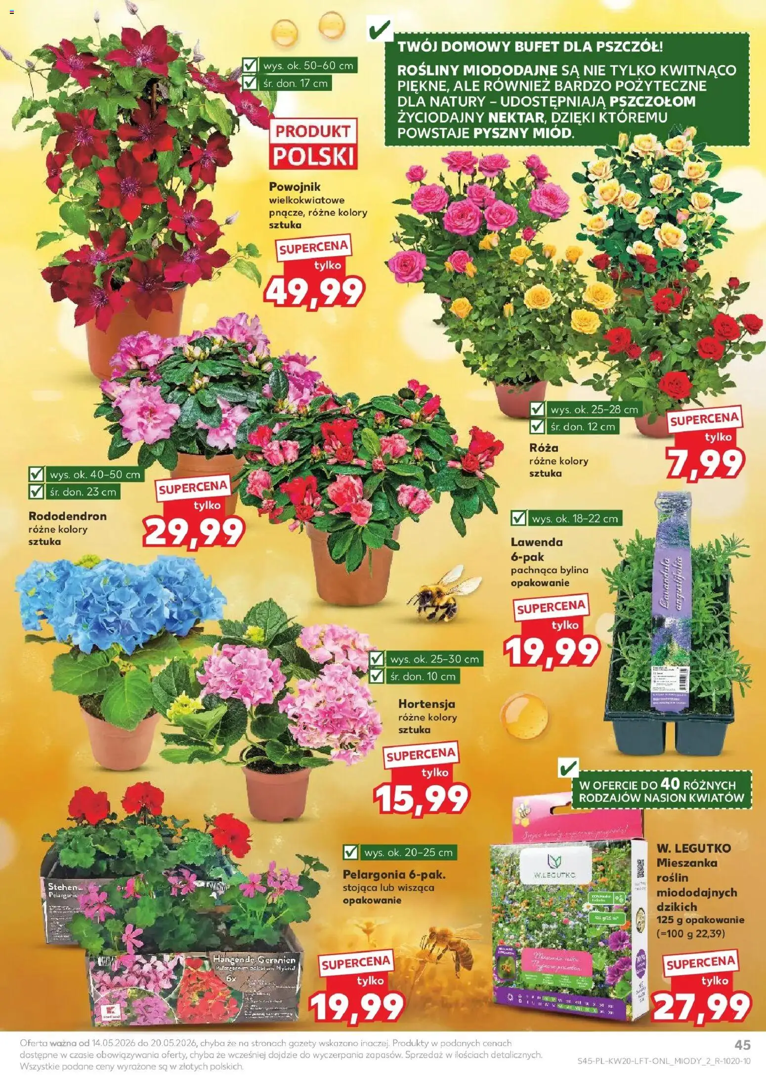 Kaufland gazetka od 14.05.2026 | Strona: 45 | Produkty: Rosliny