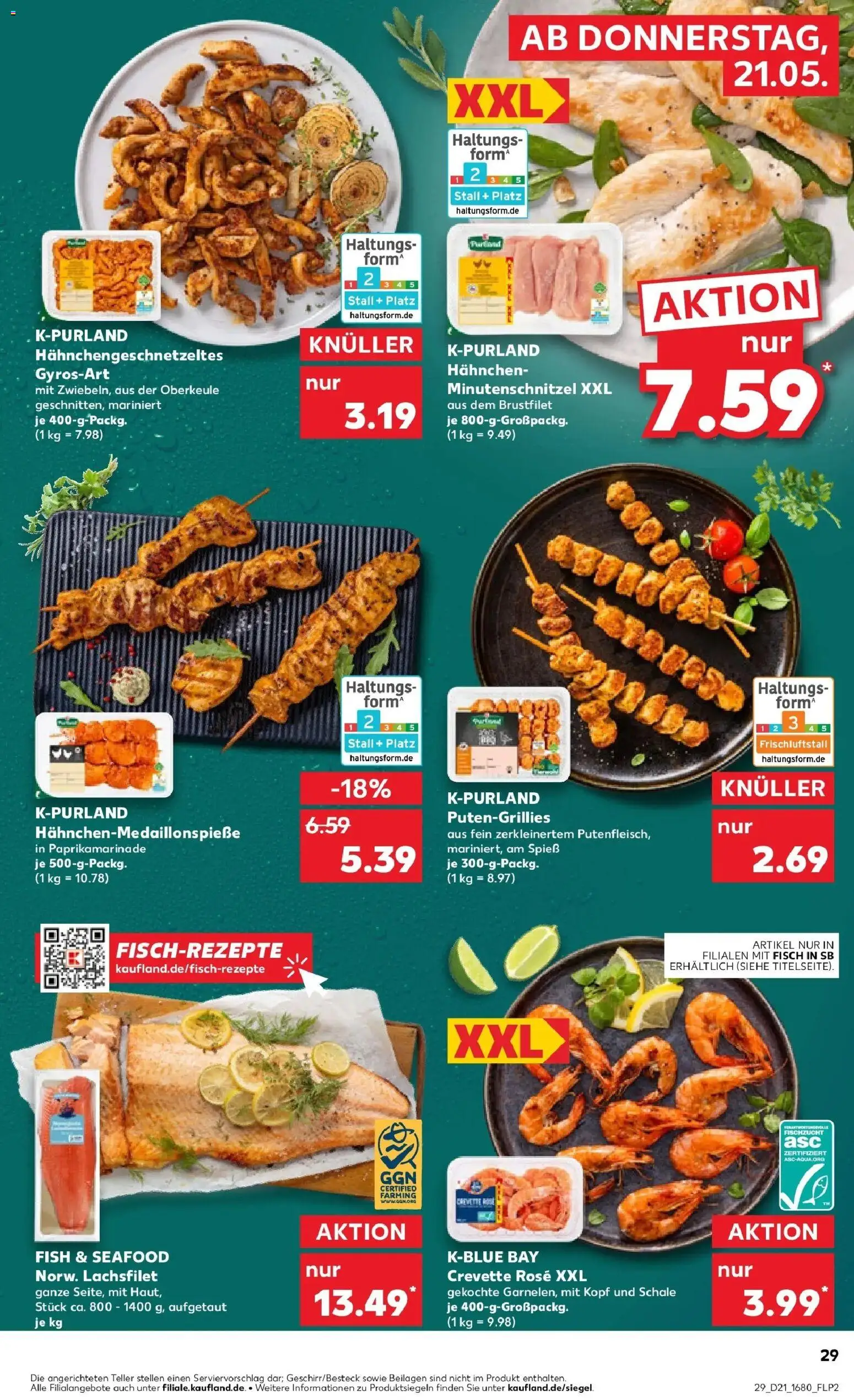 Kaufland Prospekt Mosbach – gültig ab 21.05.2026 | Seite: 29 | Produkte: Hahnchen, Fisch