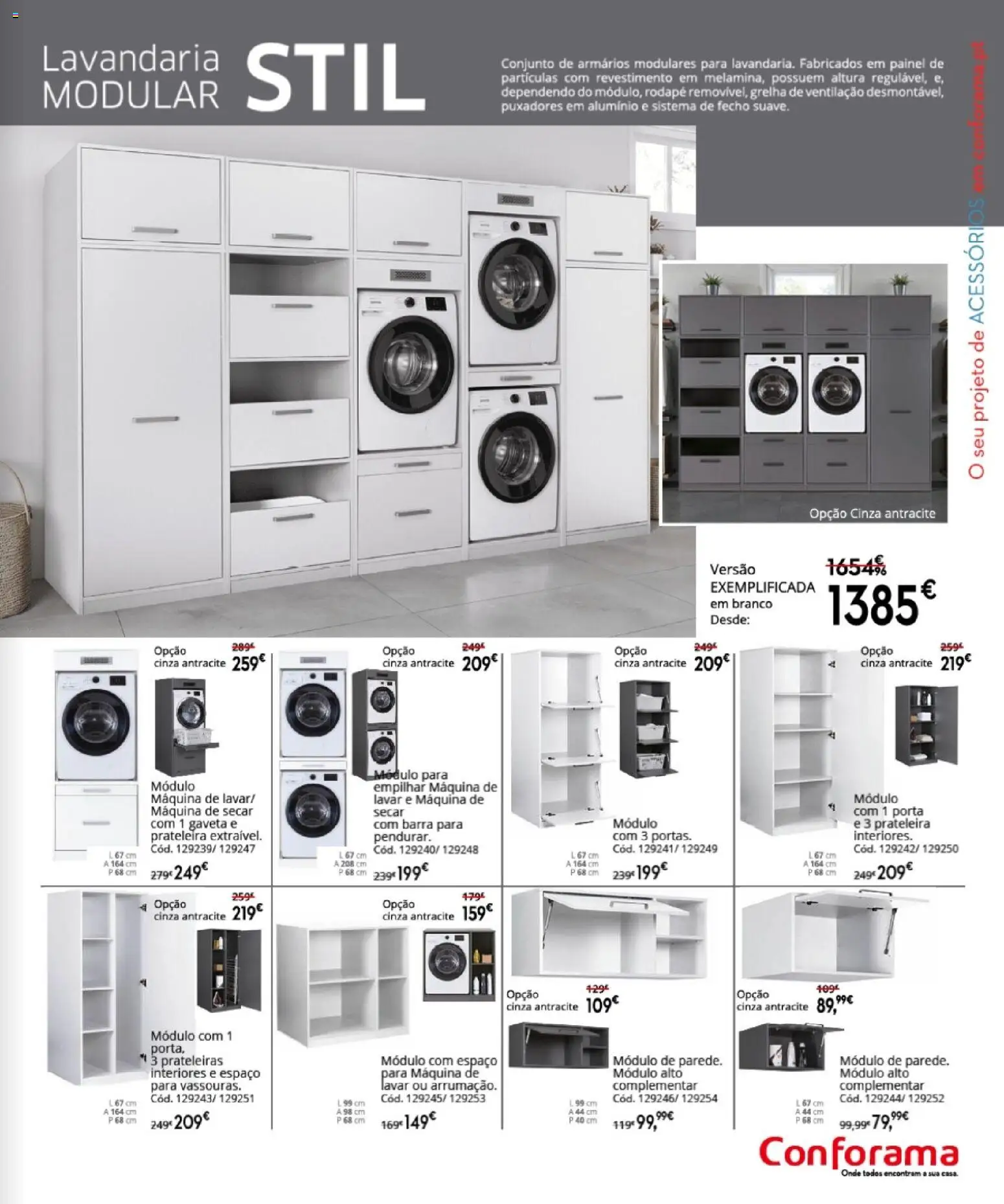 Conforama folheto │ válido de 16.04.2026 | Página: 77 | Produtos: Porta, Máquina de lavar, Rodapé, Prateleira