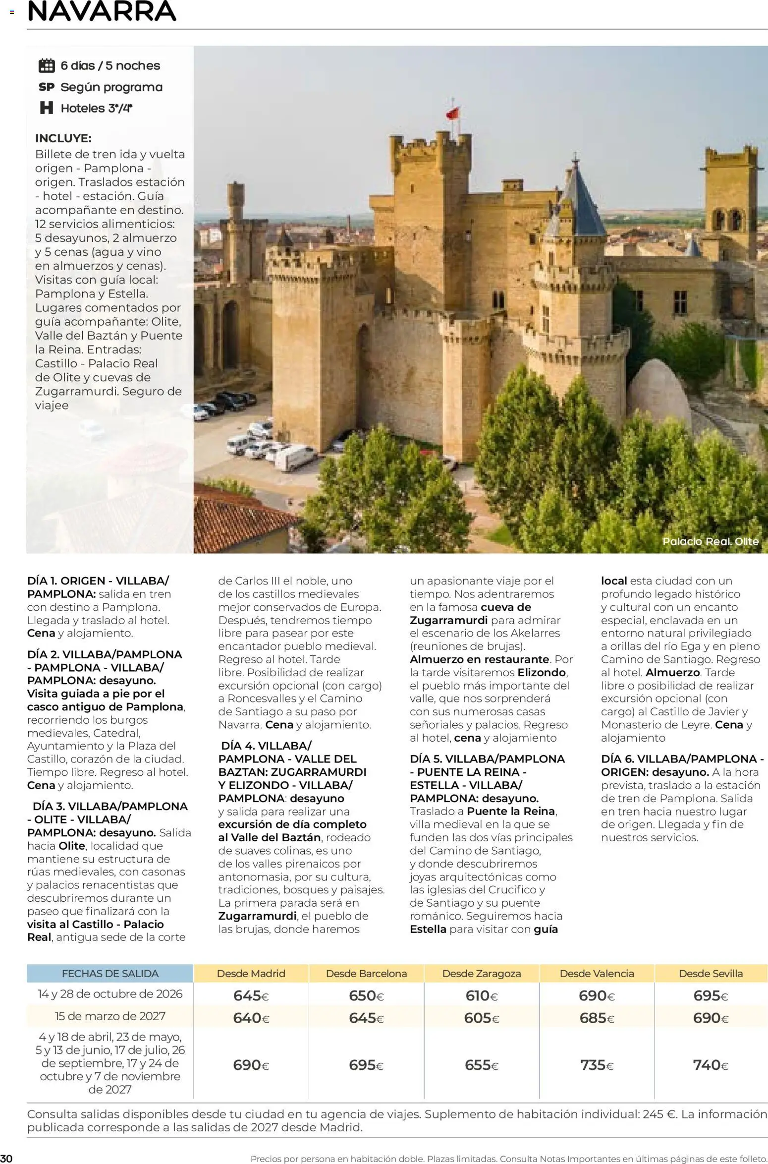 Viajes El Corte Inglés folleto Destinos Otoño y Primavera │ válido desde el 01/07/2026 | Página: 30 | Productos: Vino, Agua