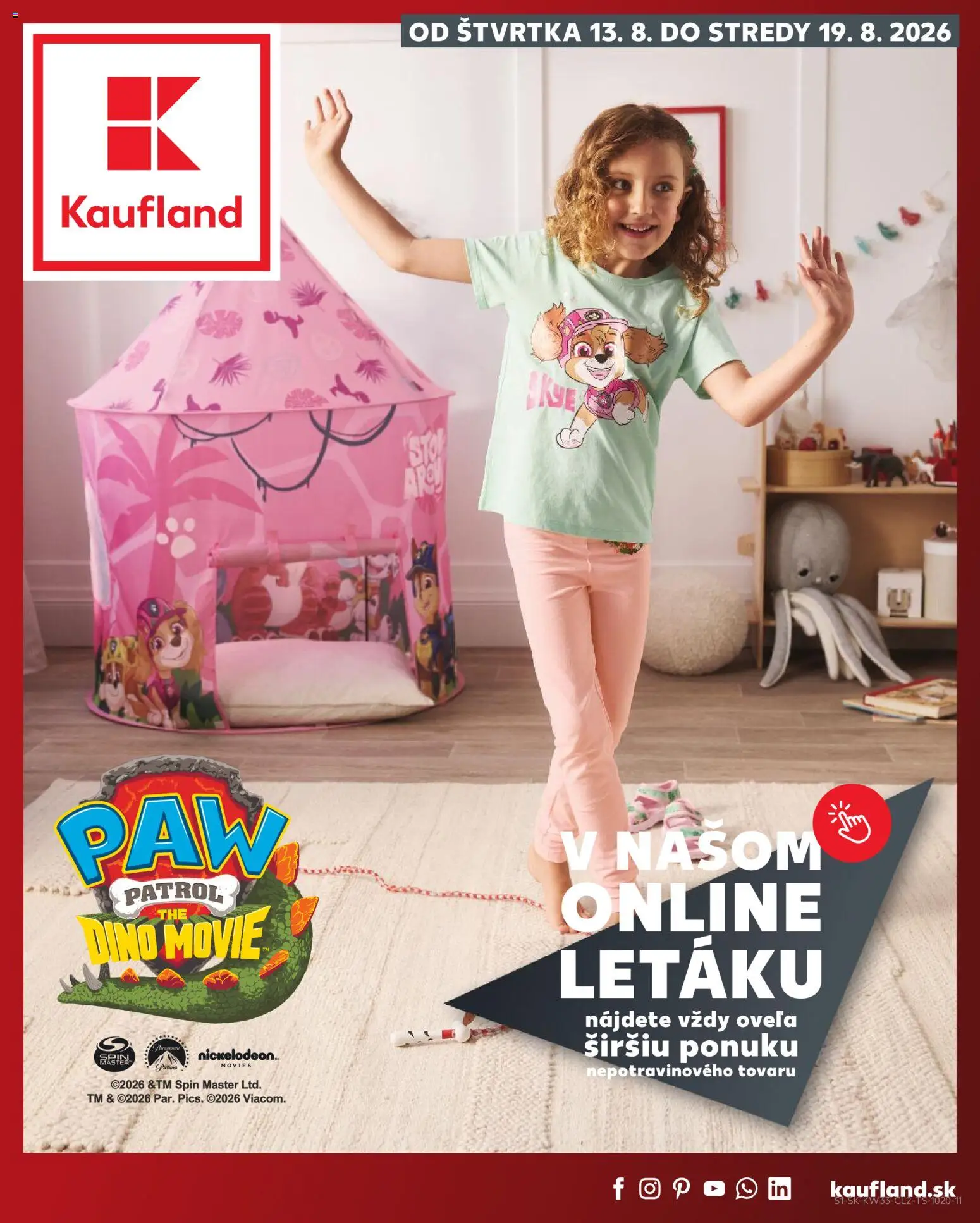 Kaufland SK akciós ujság - amely érvényes a következő dátumtól: 2026.08.13. | Oldal: 1 | Termékek: Dino