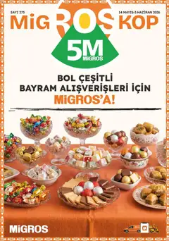 14.05.2026 tarihinden itibaren geçerli olan Migros kataloğu önizlemesi