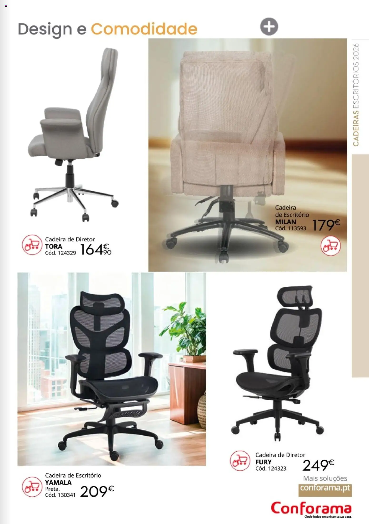 Conforama Escritórios for all │ válido de 12/08/2026 | Página: 11 | Produtos: Cadeiras, Cadeira de escritório, Cadeira