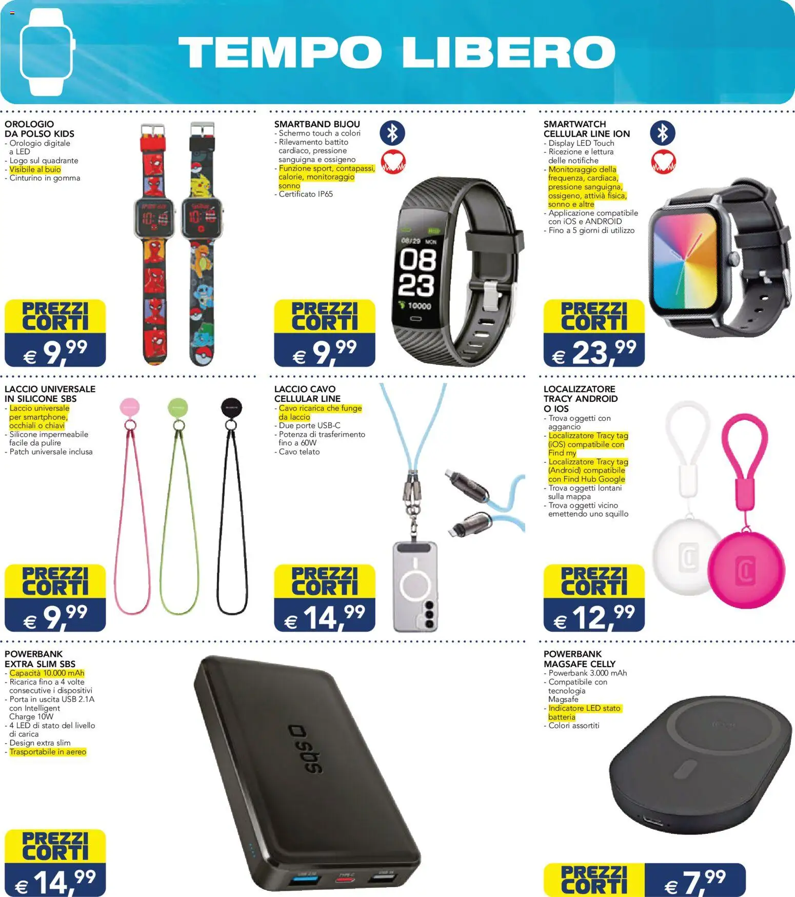 Volantino Esselunga S del 08.06.2026 | Pagina: 4 | Prodotti: Schermo, Cavo, USB, Batteria