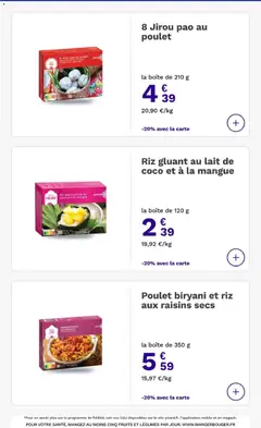 Picard - Prévisualisation de Picard catalogue valide à partir de 27/07/2026 | Page: 22 | Produits: Mangue, Raisins secs, Lait de coco, Riz
