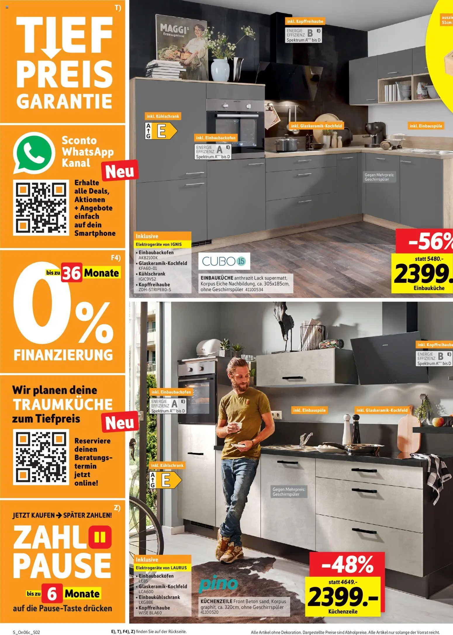 Sconto Küchenspezial – gültig ab 10.06.2026 | Seite: 2 | Produkte: Geschirrspüler, Einbauküche, Kühlschrank, Smartphone