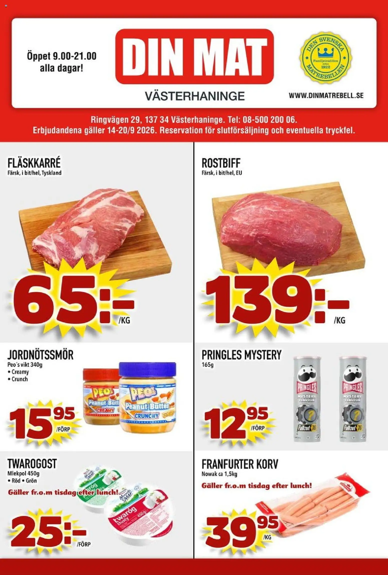 Din Mat reklamblad aktuell från 14/09/2026 | Sida: 1