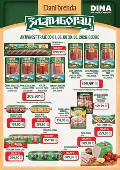 VP Dima katalog - pregled VP Dima kataloga - važi od 04.06.2026 | Strana: 3 | Proizvode: Kulen, Pile, Salama, Pizza šunka
