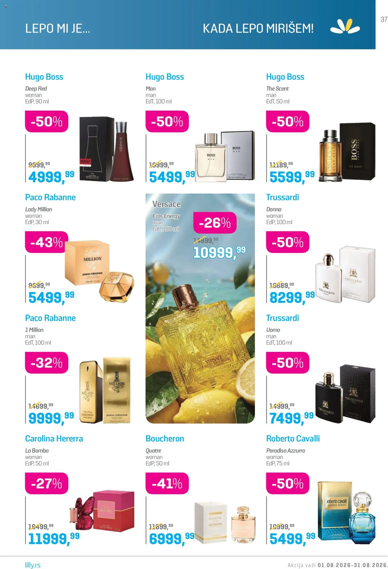 Lilly drogerie katalog - važi od 01.08.2026 | Strana: 37 | Proizvode: Hugo