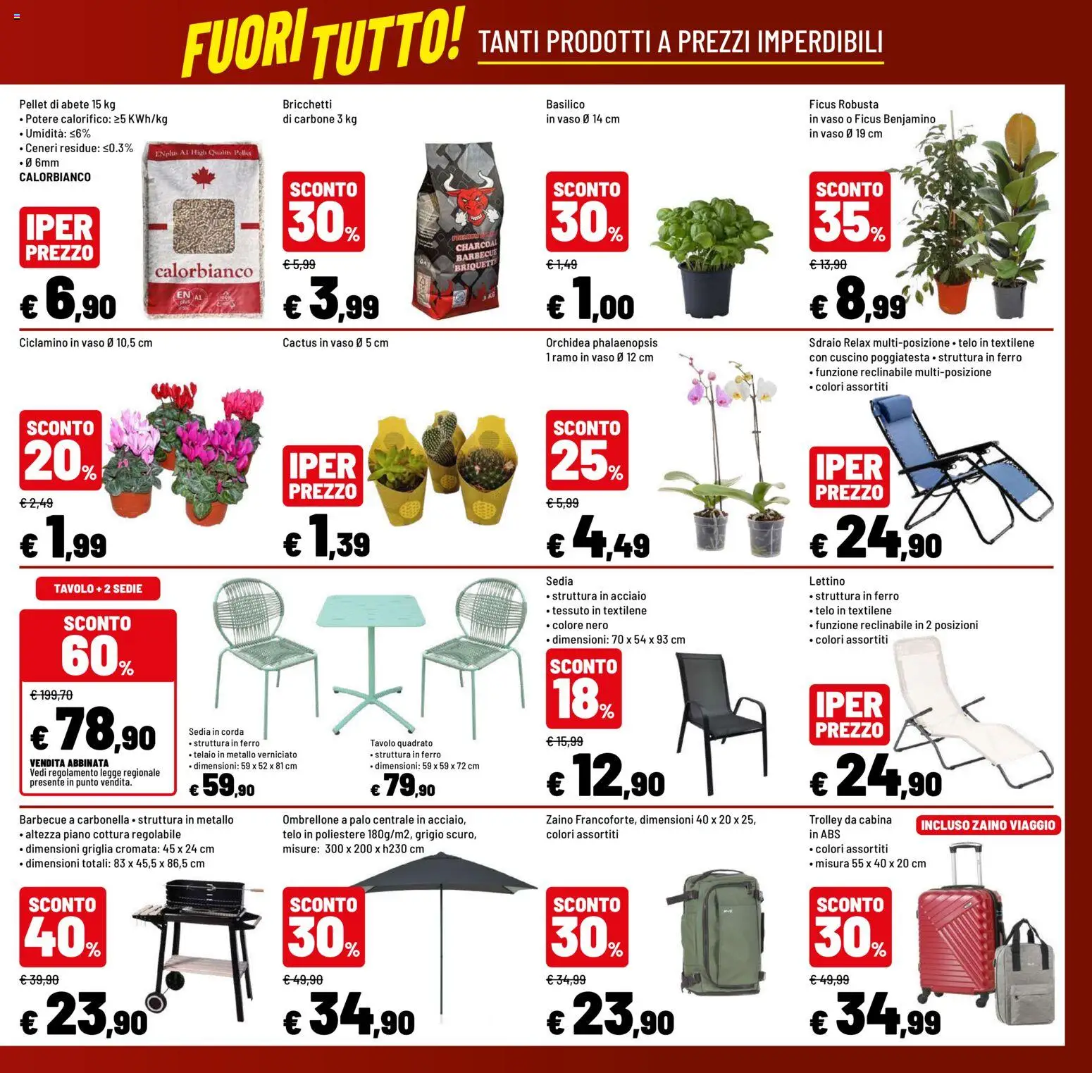 Volantino Iper del 10/08/2026 | Pagina: 37 | Prodotti: Carbone, Barbecue, Cuscino, Vaso