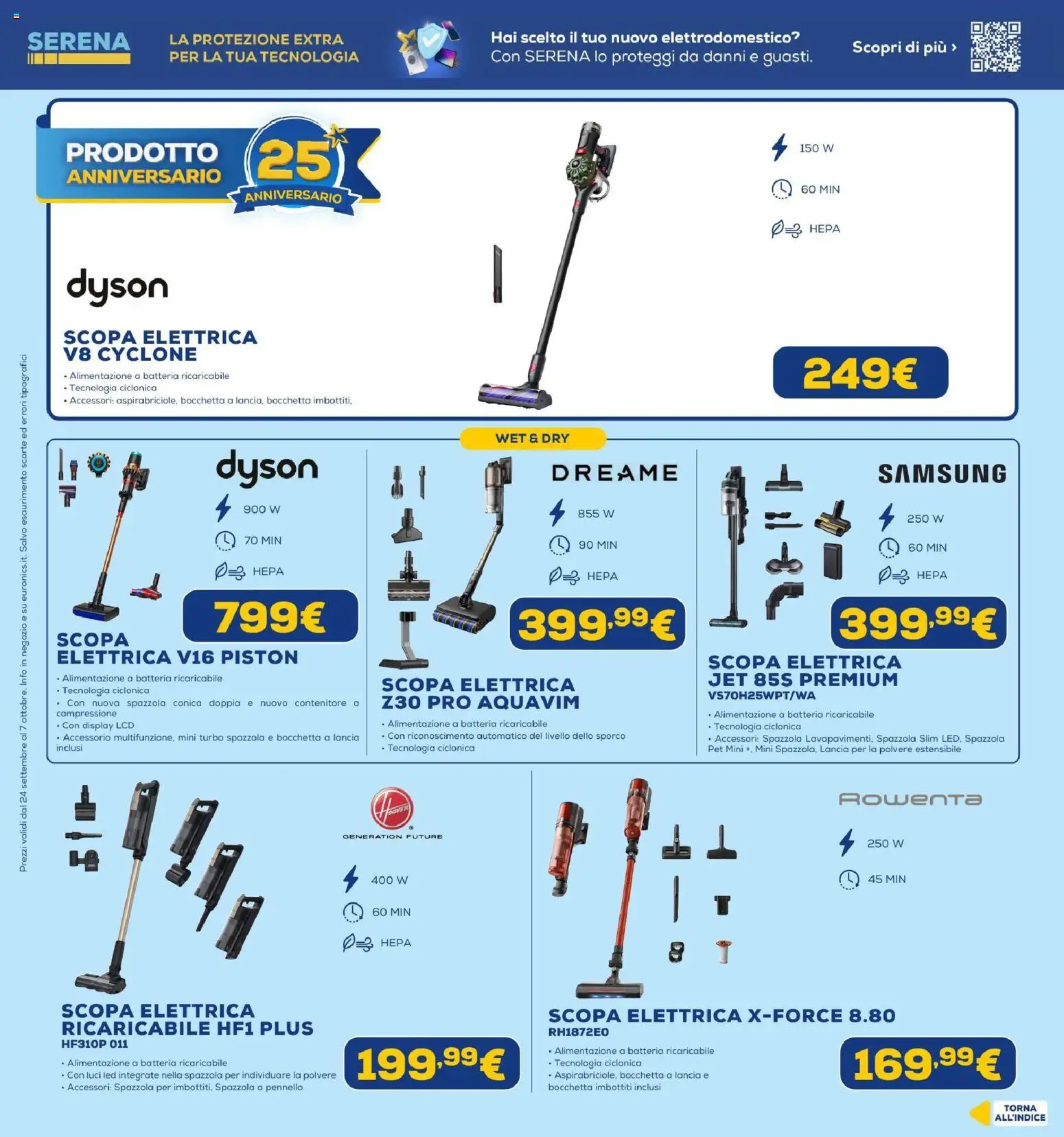 Volantino Euronics del 24/09/2026 | Pagina: 19 | Prodotti: Spazzola, Dyson, Batteria, Samsung