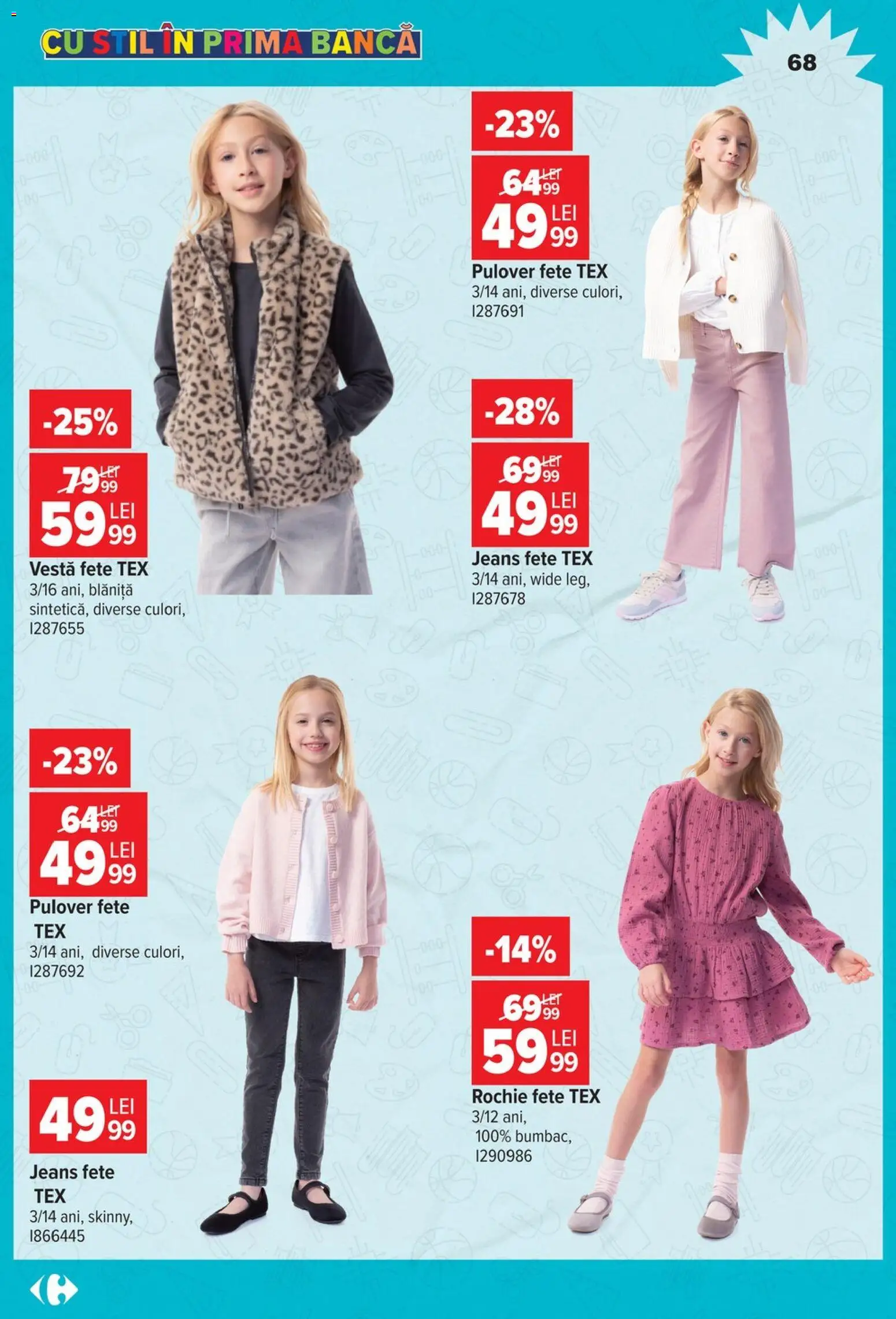 Noul catalog Carrefour – valabil de la 12.08.2026 | Pagină: 68 | Produse: Rochie, Bancă, Pulover, Vestă