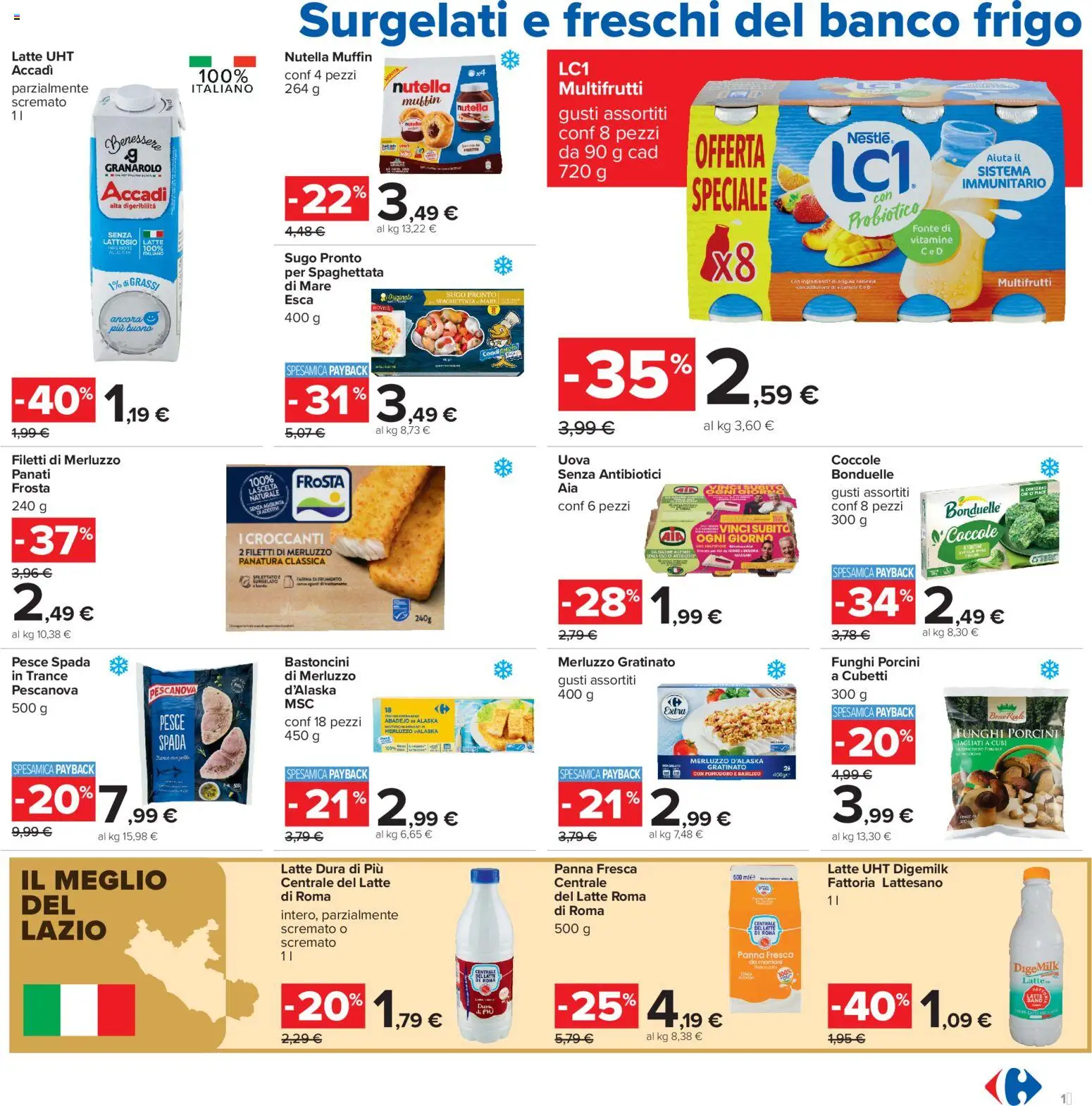 Volantino Carrefour del 16.06.2026 | Pagina: 17 | Prodotti: Latte, Funghi, Muffin, Sugo