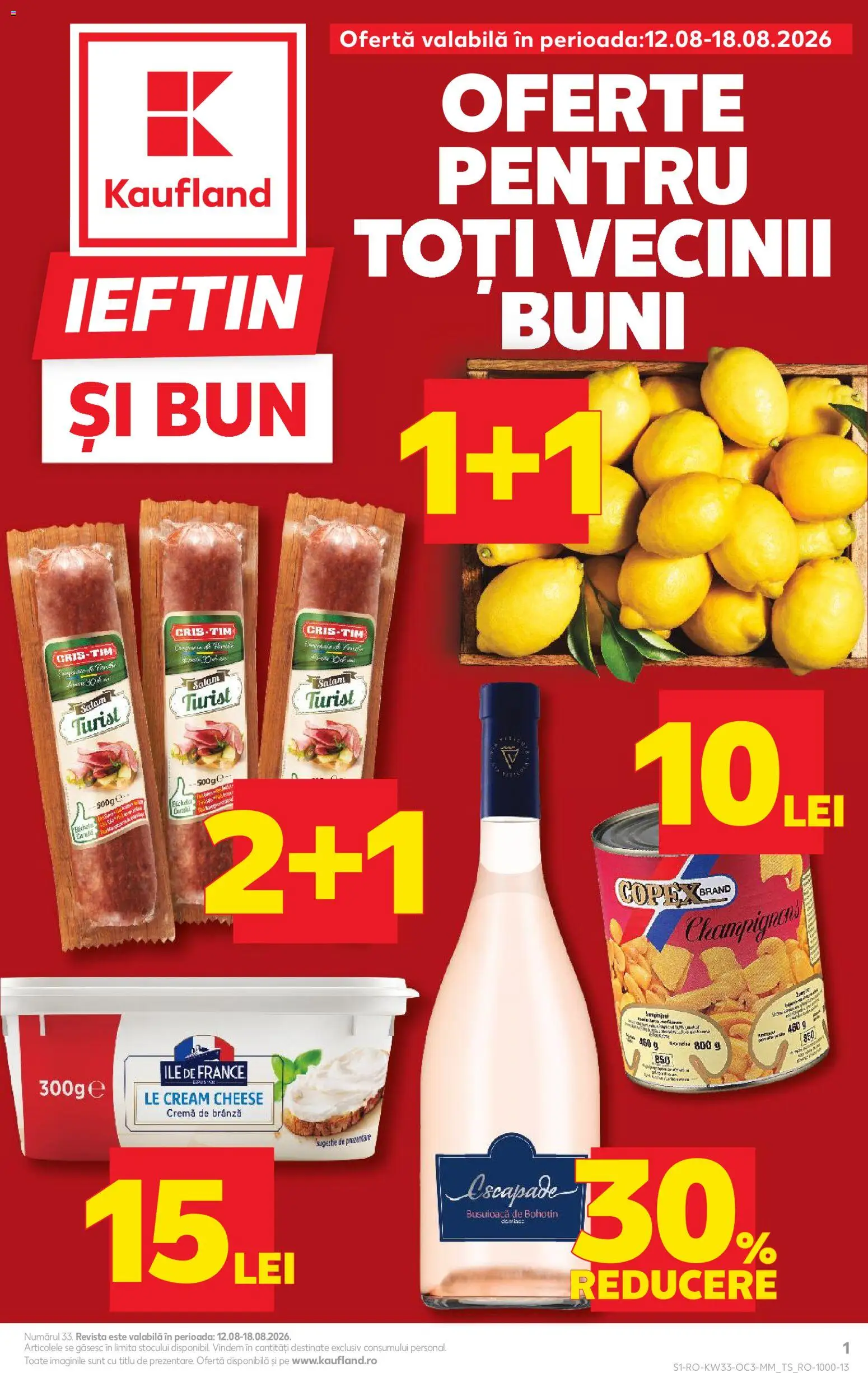 Noul catalog Kaufland – valabil de la 12.08.2026 | Pagină: 1 | Produse: Cremă, Salam