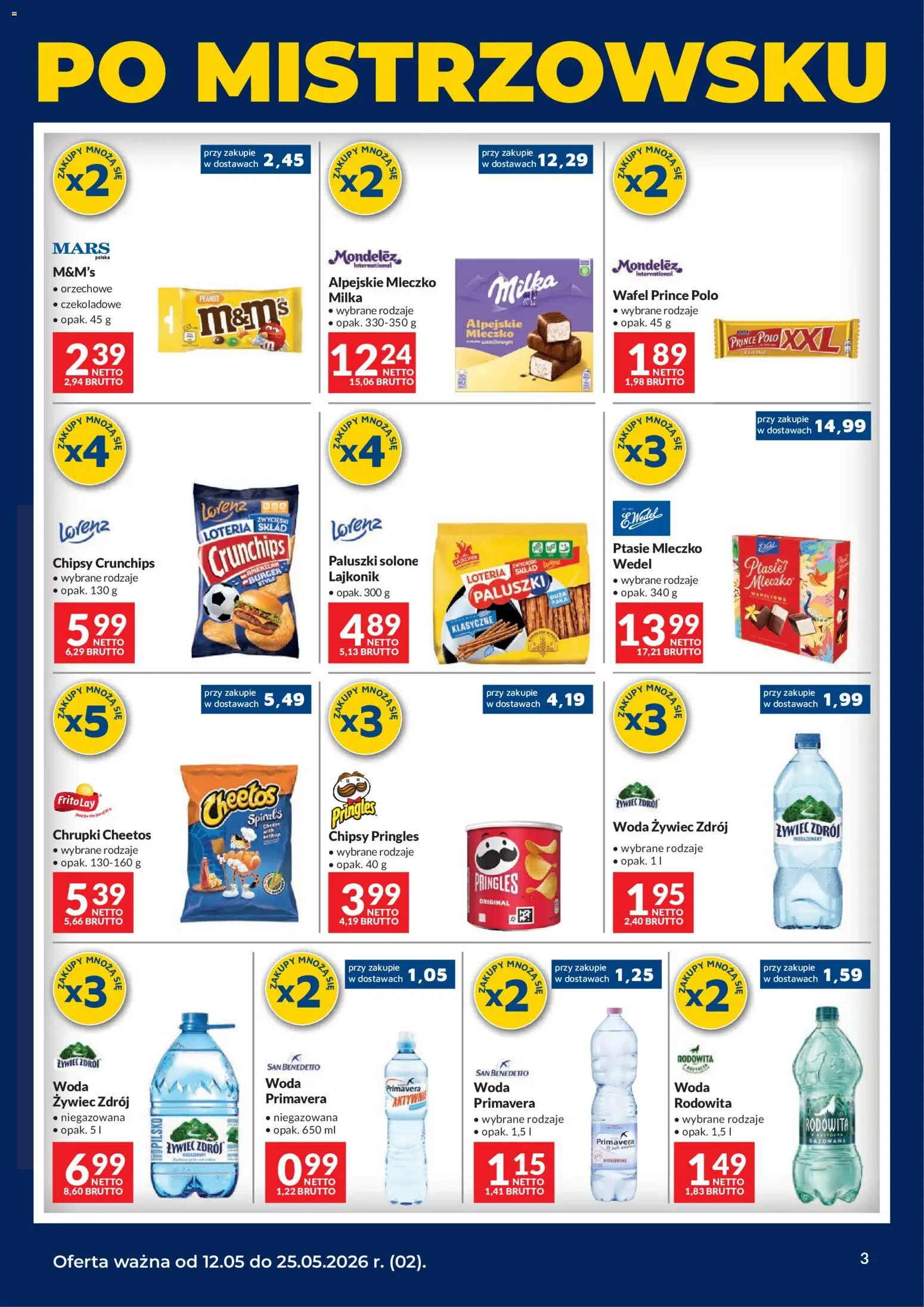 Makro gazetka - Konkursowa Odido od 28.04.2026 | Strona: 3 | Produkty: Chrupki, M&M's, Ptasie mleczko, Pringles