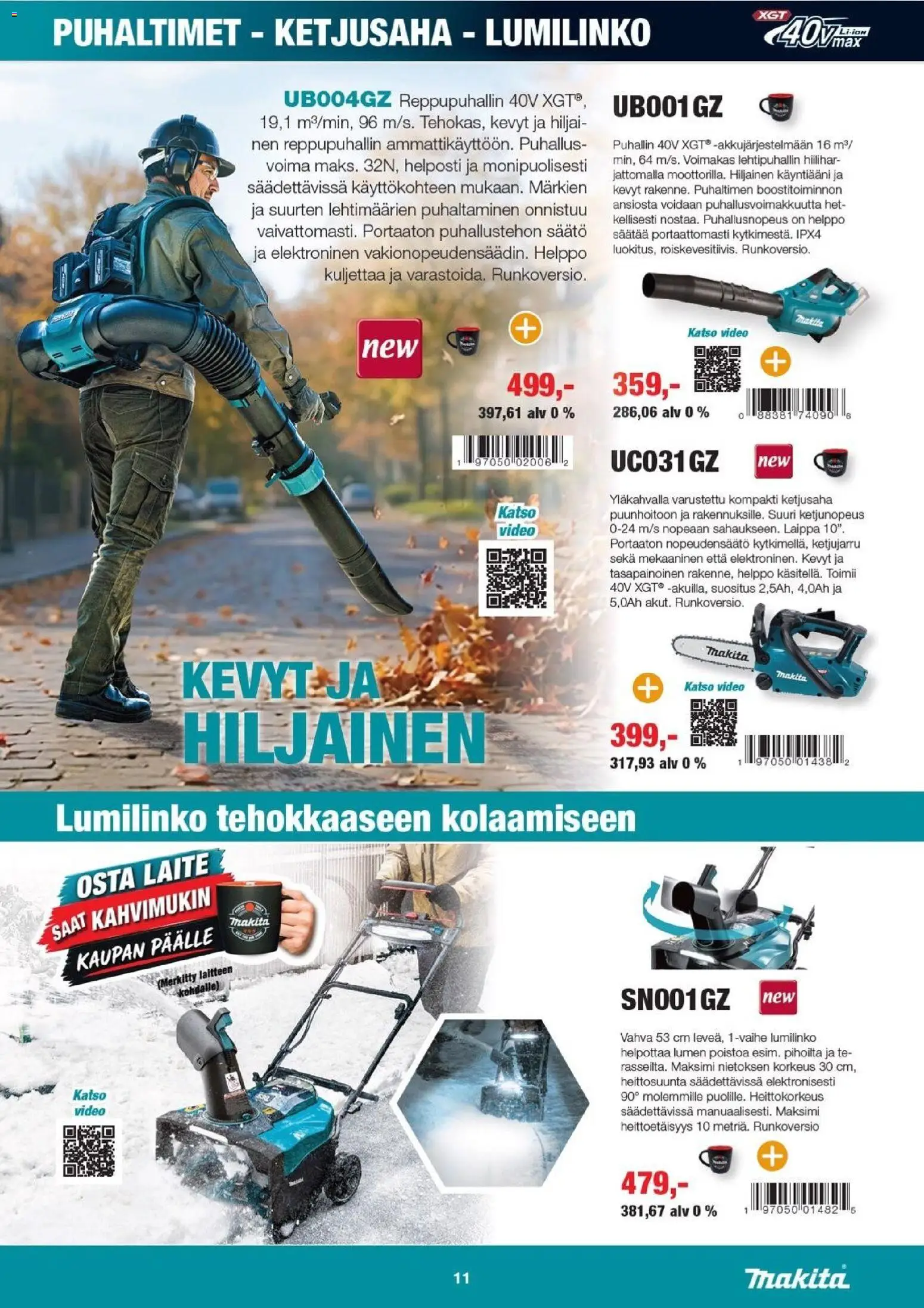 Makita tarjoukset – voimassa 02/10/2026 alkaen | Sivu: 11