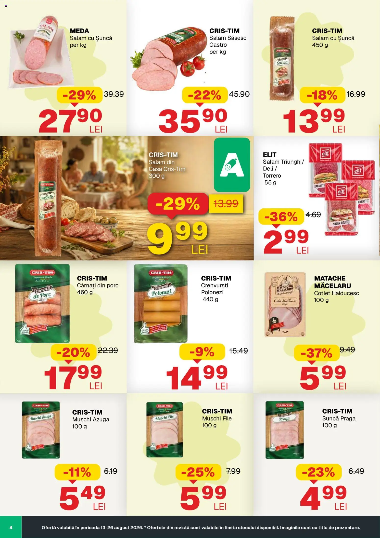Noul catalog Annabella – valabil de la 13.08.2026 | Pagină: 4 | Produse: Cotlet, Crenvurști, Mușchi, Șuncă
