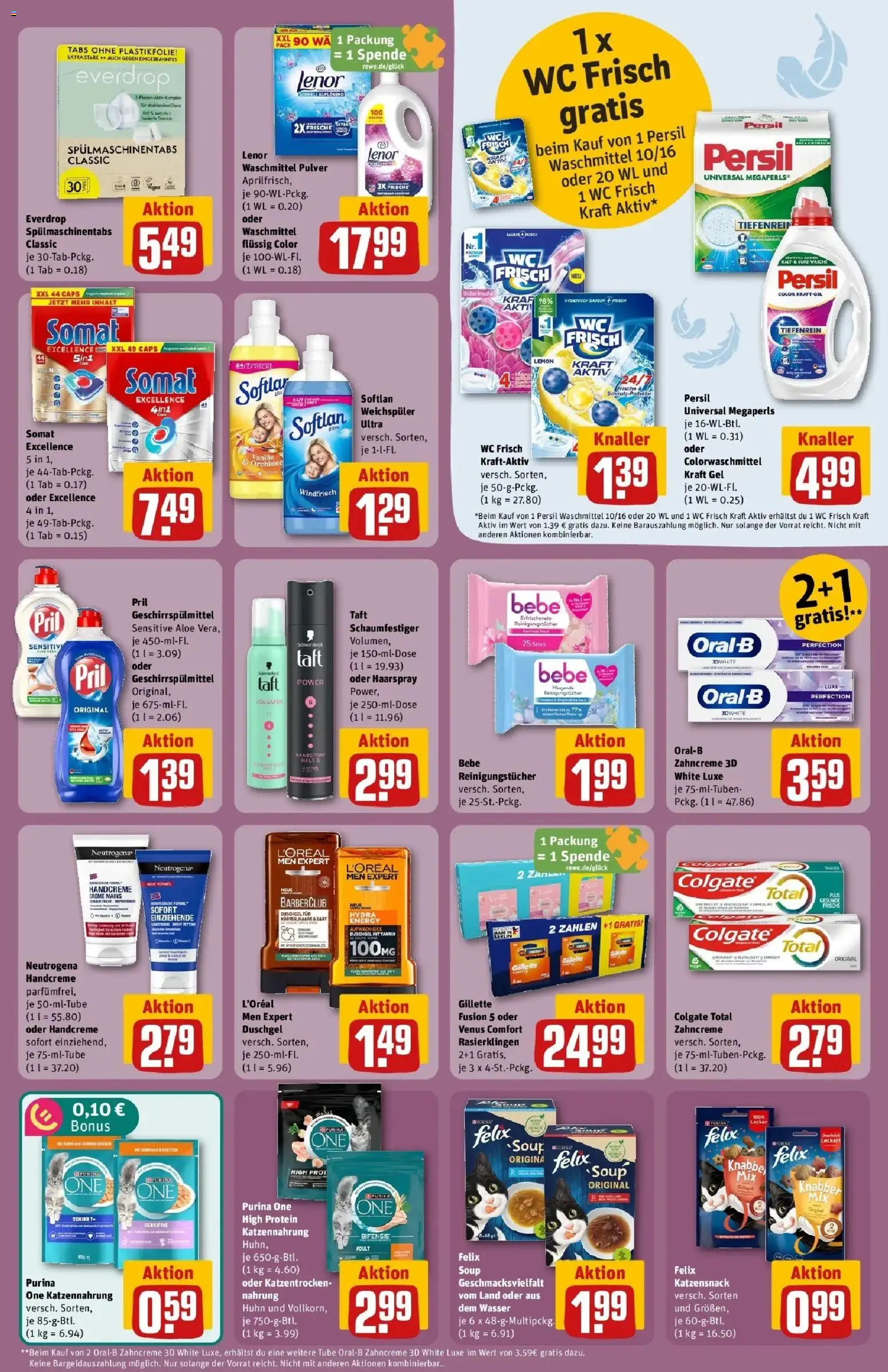 REWE Prospekt ab 07.09.2026 zum Blättern » Angebote | Seite: 23 | Produkte: Purina one, Haarspray, Duschgel, Waschmittel