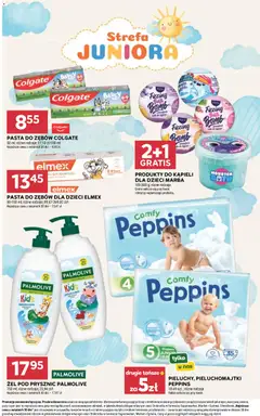 Pogląd oferty "Stokrotka gazetka" - ważna od 02.06.2026 | Strona: 35 | Produkty: Pieluchomajtki, Prysznic, Żel pod prysznic, Pasta do zębów