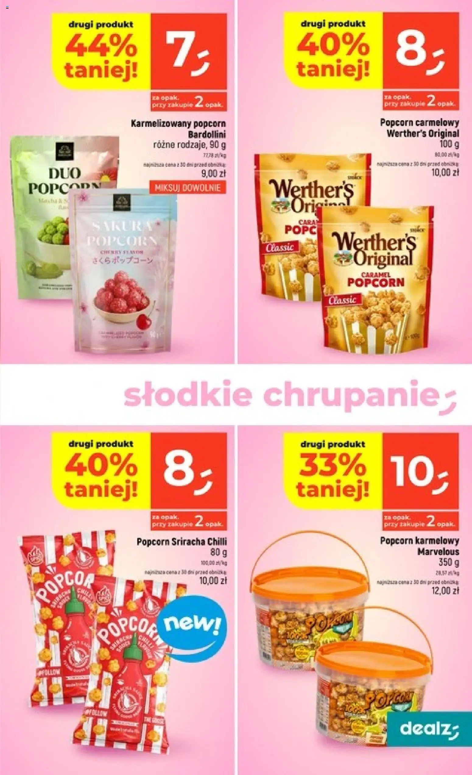 Dealz gazetka od 17.09.2026 | Strona: 29 | Produkty: Popcorn karmelowy, Sriracha, Popcorn