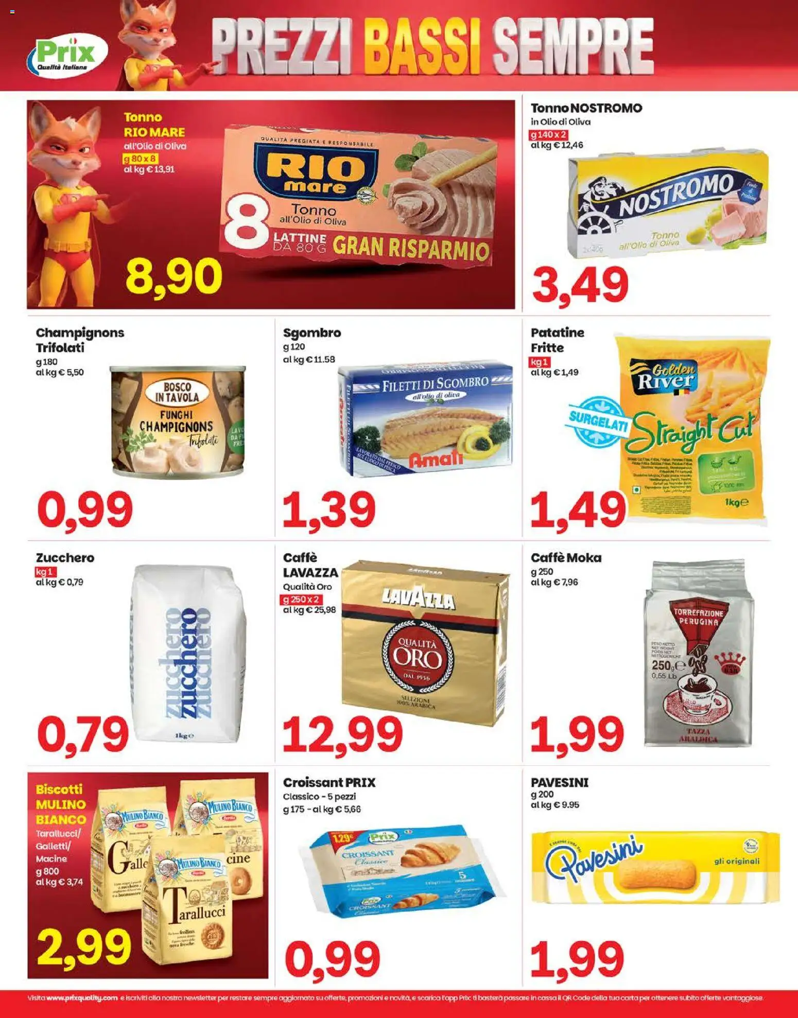 Volantino Prix del 15.06.2026 | Pagina: 8 | Prodotti: Caffè, Patatine, Lavazza, Sgombro