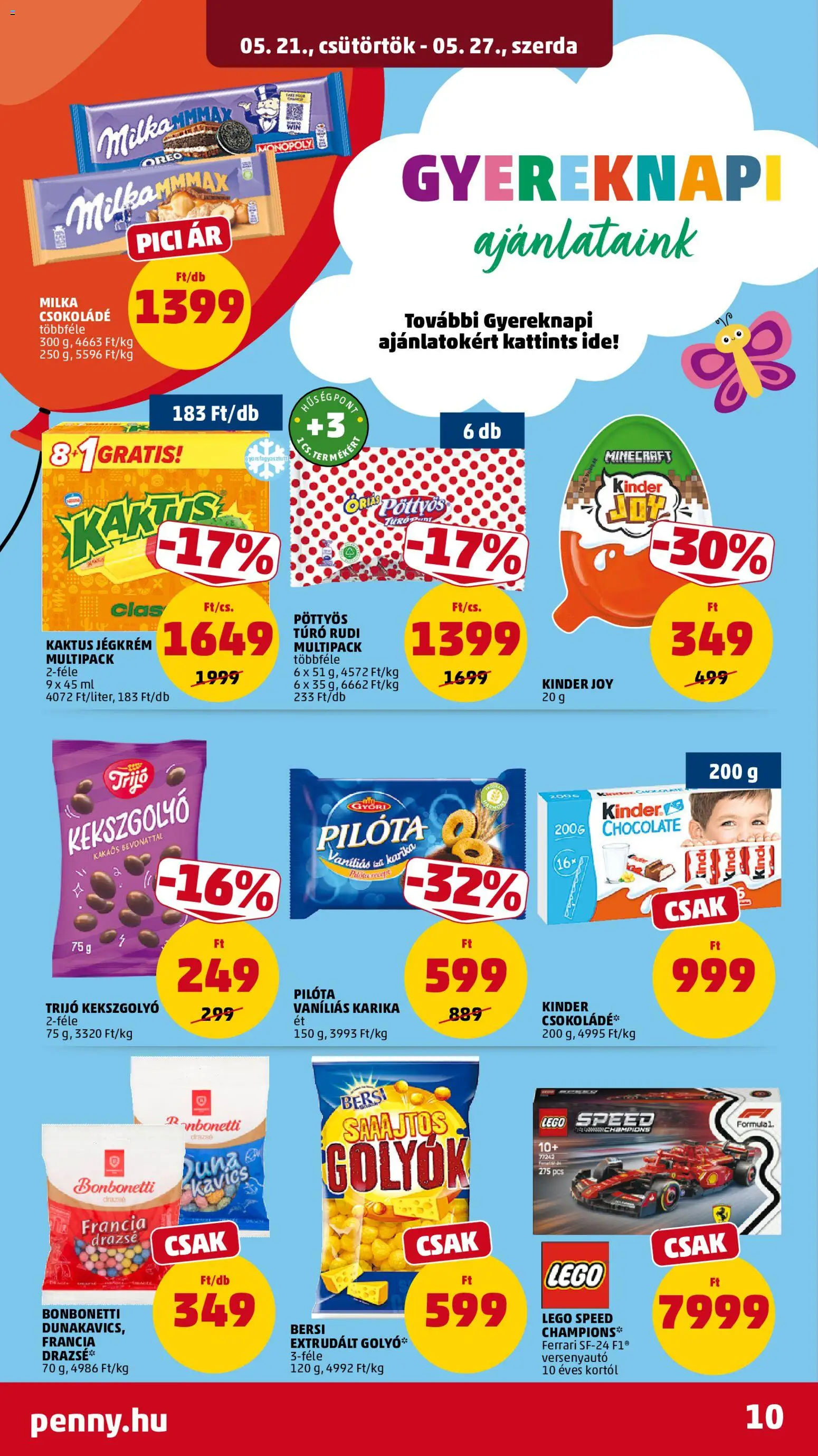 PENNY akciós ujság - amely érvényes a következő dátumtól: 21.05.2026 | Oldal: 14 | Termékek: Túró rudi, Kavics, Túró, Jégkrém