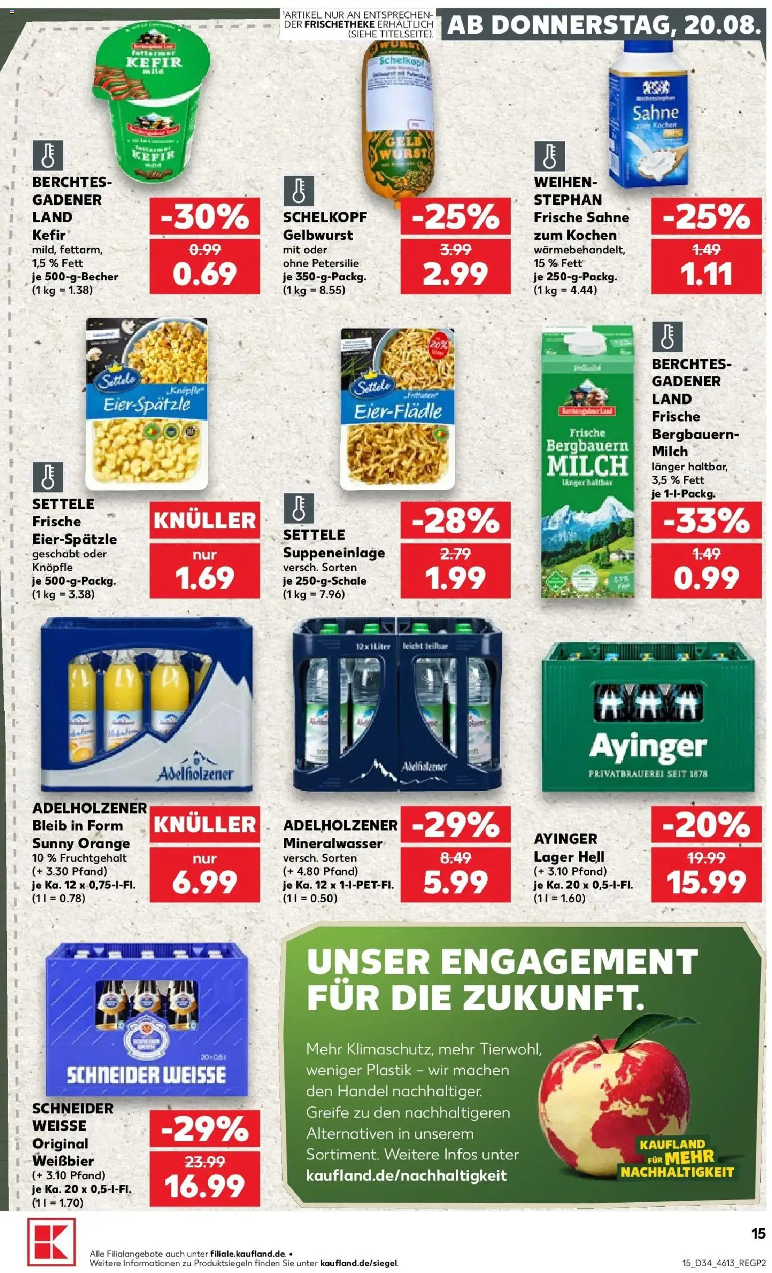 Kaufland Prospekt München – gültig ab 17.08.2026 | Seite: 26 | Produkte: Weißbier, Adelholzener, Wurst, Petersilie