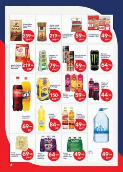 18.05.2026 tarihinden itibaren geçerli olan Kim Market kataloğu önizlemesi | Sayfa: 8 | Ürünler: Şeker, Su, Enerji içeceği, Ice tea