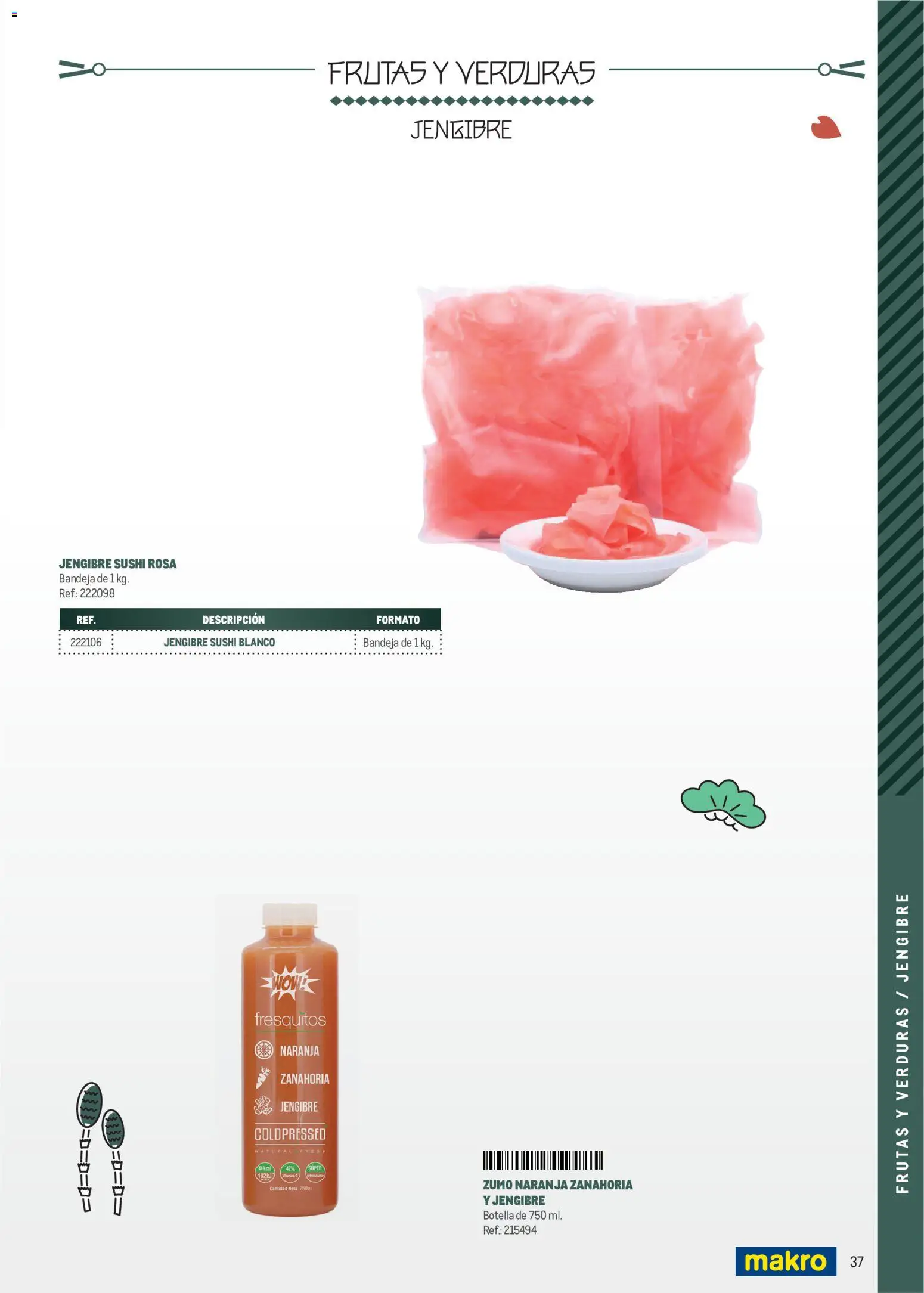 Makro Cocina Fusión Asiática Canarias II │ válido desde el 11.05.2026 | Página: 37 | Productos: Zanahoria, Ροζ πιπέρι, Σιδερώστρα, Bandeja