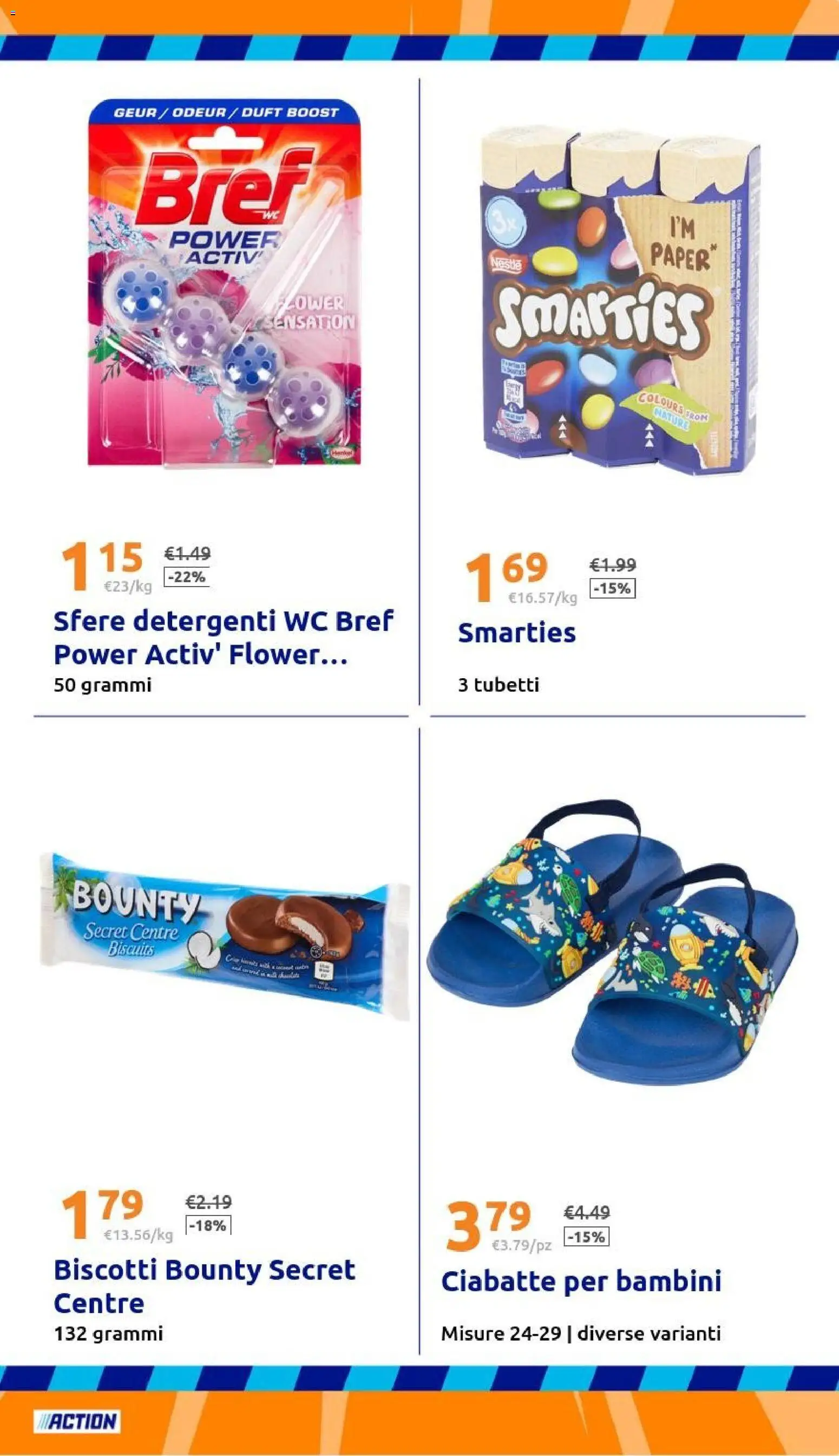 Volantino Action del 20.05.2026 | Pagina: 21 | Prodotti: Biscotti, Ciabatte, WC