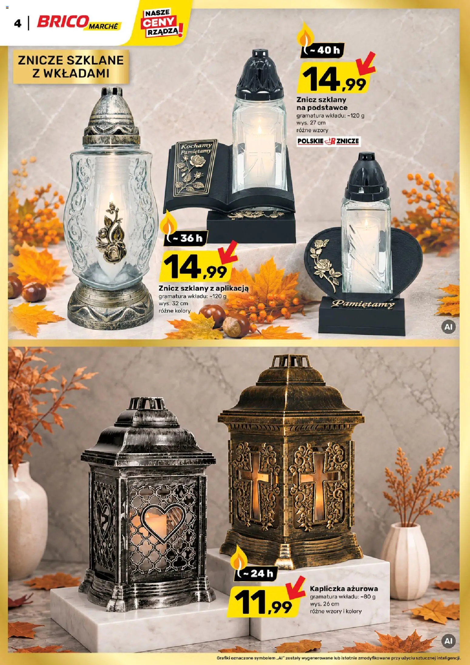 Brico Marché gazetka od 07.10.2026 | Strona: 4 | Produkty: Znicze