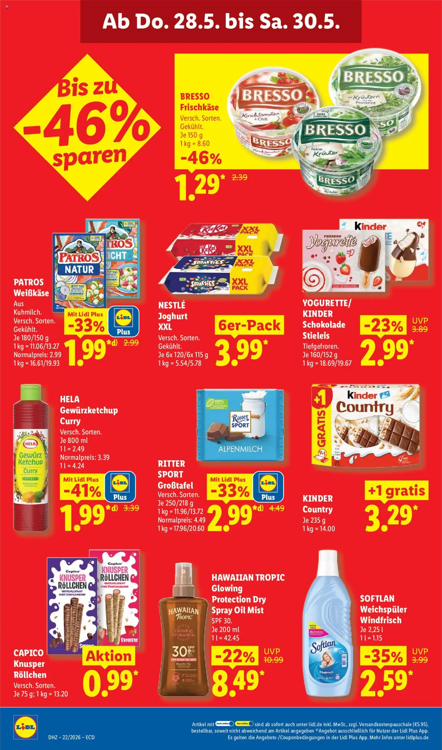 Lidl Prospekt – gültig ab 26.05.2026 | Seite: 66 | Produkte: Joghurt, Patros, Weichspüler, Frischkase