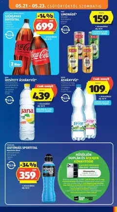 COCA-COLA / FANTA / SPRITE SZÉNSAVAS ÜDÍTŐITAL, többféle, 2 l/palack - amely érvényes a következő dátumtól: 21.05.2026 | Oldal: 17