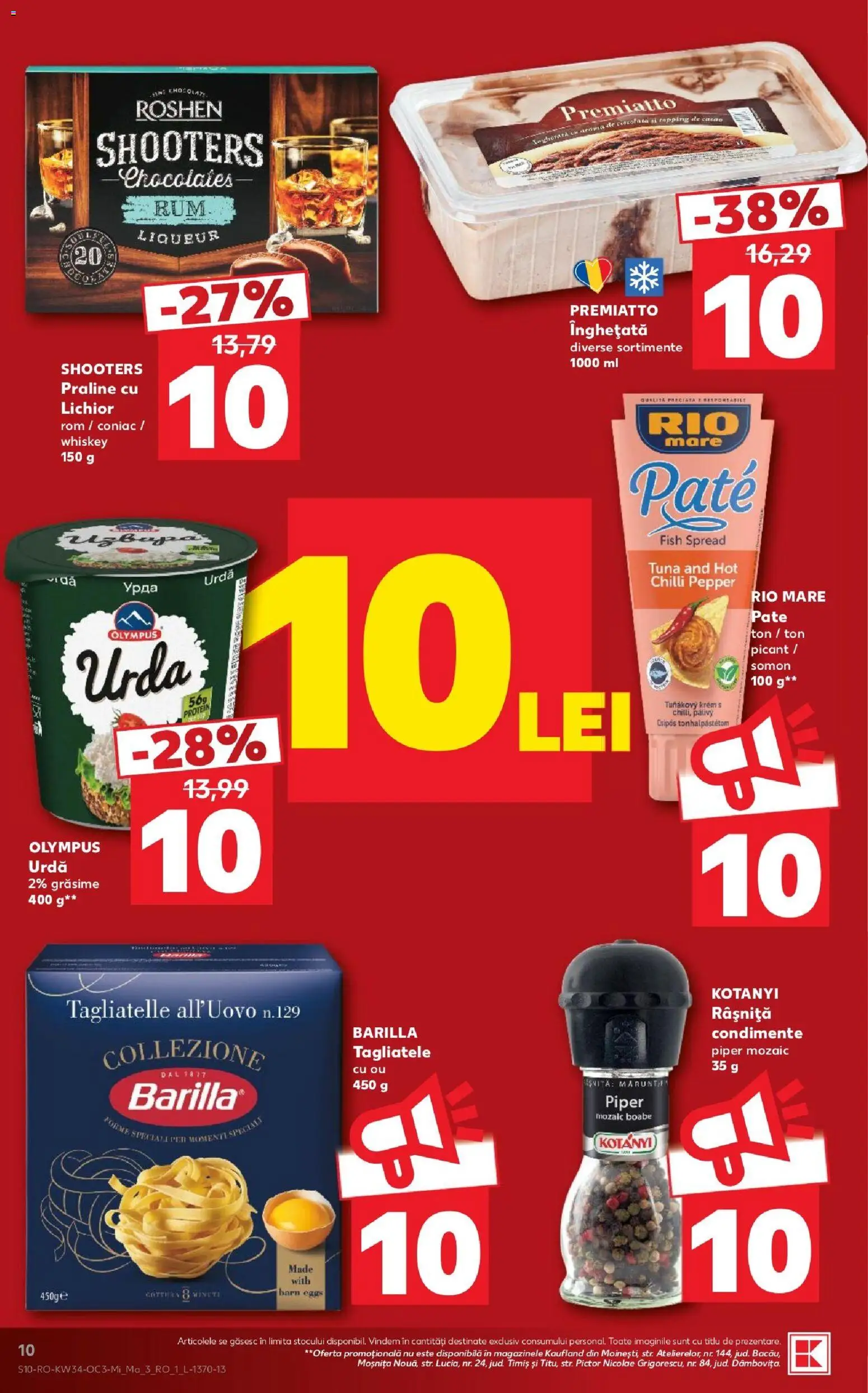 Noul catalog Kaufland – valabil de la 19.08.2026 | Pagină: 10 | Produse: Barilla, Somon, Condimente, Piper