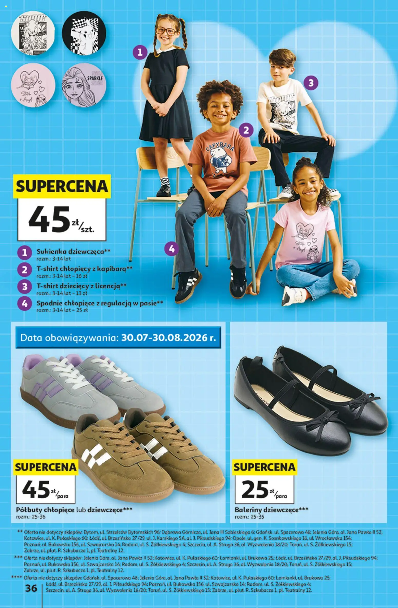 Auchan gazetka - Zostań ortem oszczędzania od 13.08.2026 | Strona: 36 | Produkty: Spodnie, Baleriny, Sukienka