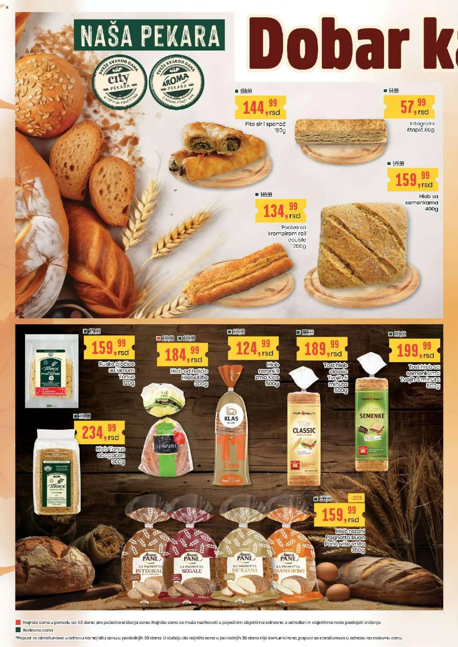 Aroma Market katalog - važi od 15.10.2026 | Strana: 10 | Proizvode: So, Sir, Pita, Hleb