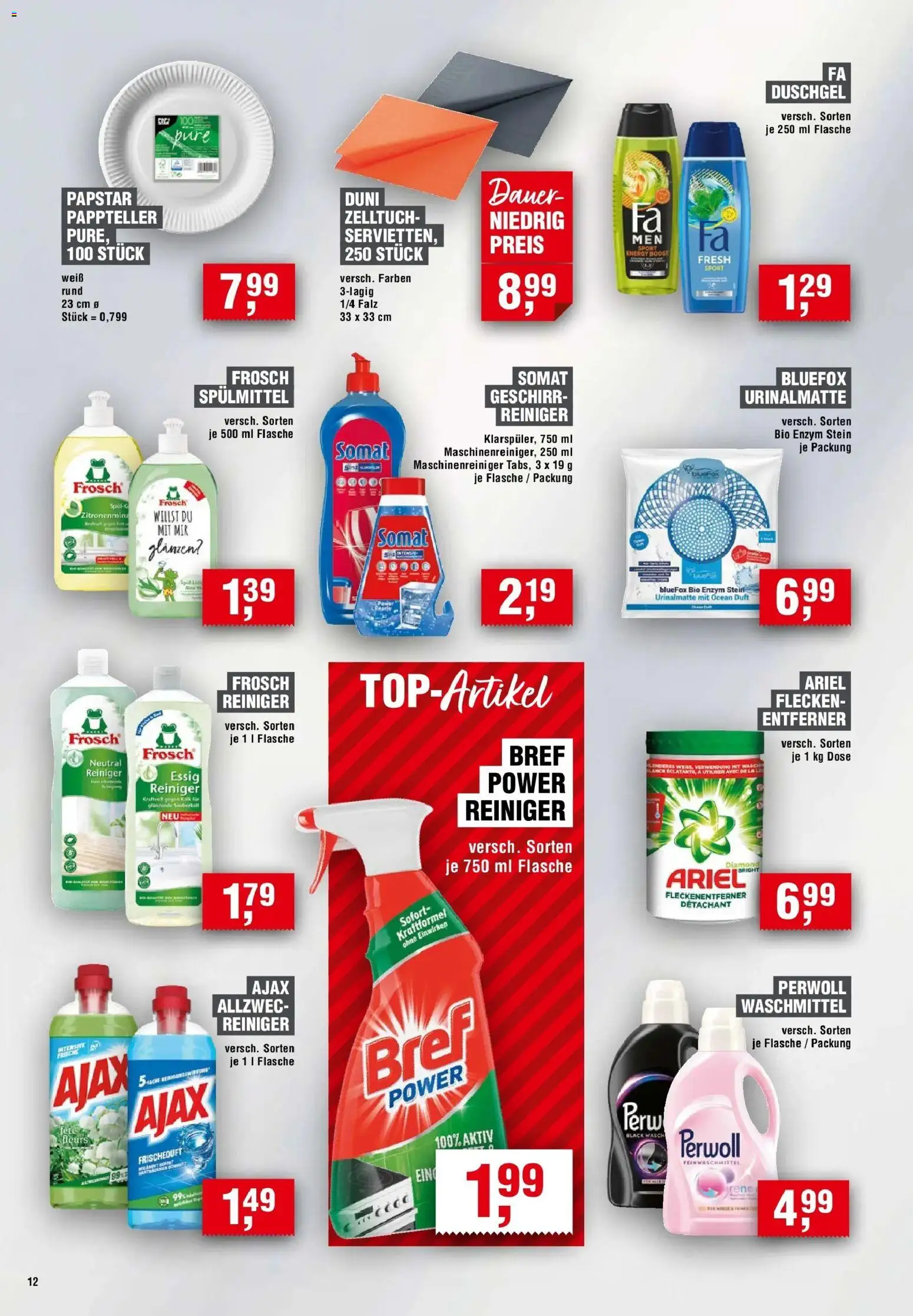 Edeka Prospekt Villingen-Schwenningen – gültig ab 20.08.2026 | Seite: 12 | Produkte: Essig, Duft, Perwoll, Duschgel