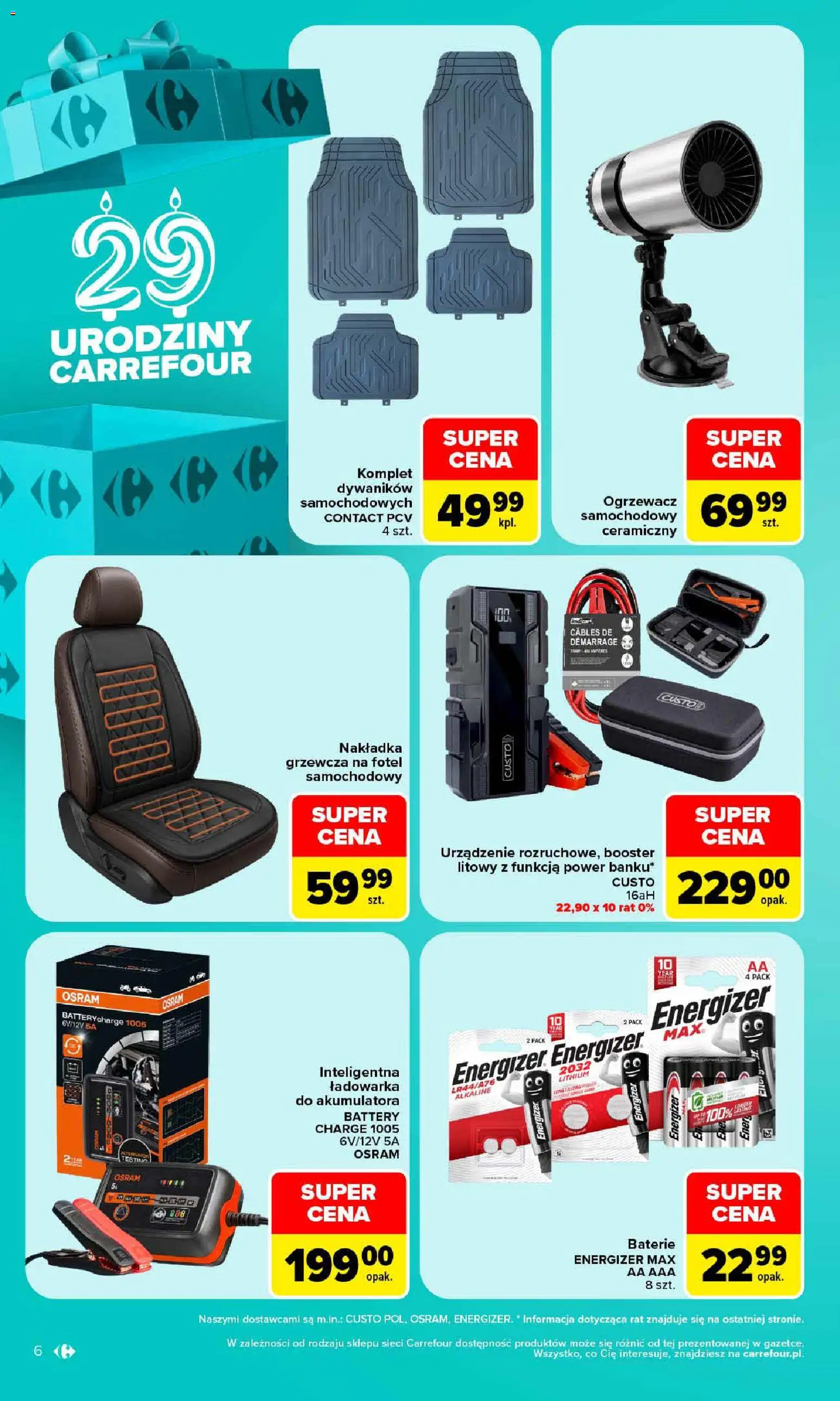 Carrefour gazetka - Same okazje od 19.10.2026 | Strona: 6 | Produkty: Ładowarka, Baterie, Fotel