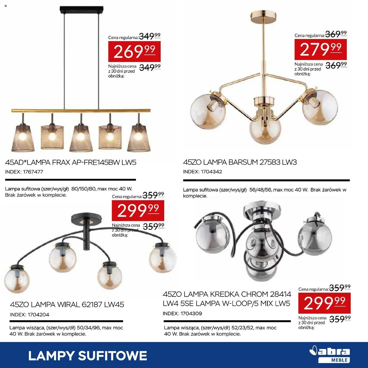 Abra meble gazetka od 24.09.2026 | Strona: 5 | Produkty: Lampa, Lampa sufitowa