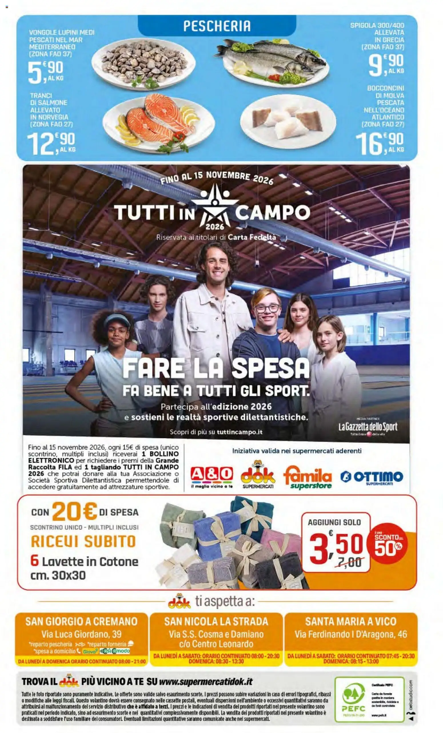 Volantino DOK del 11/09/2026 | Pagina: 20 | Prodotti: Lupini, Salmone, Tè, Spigola