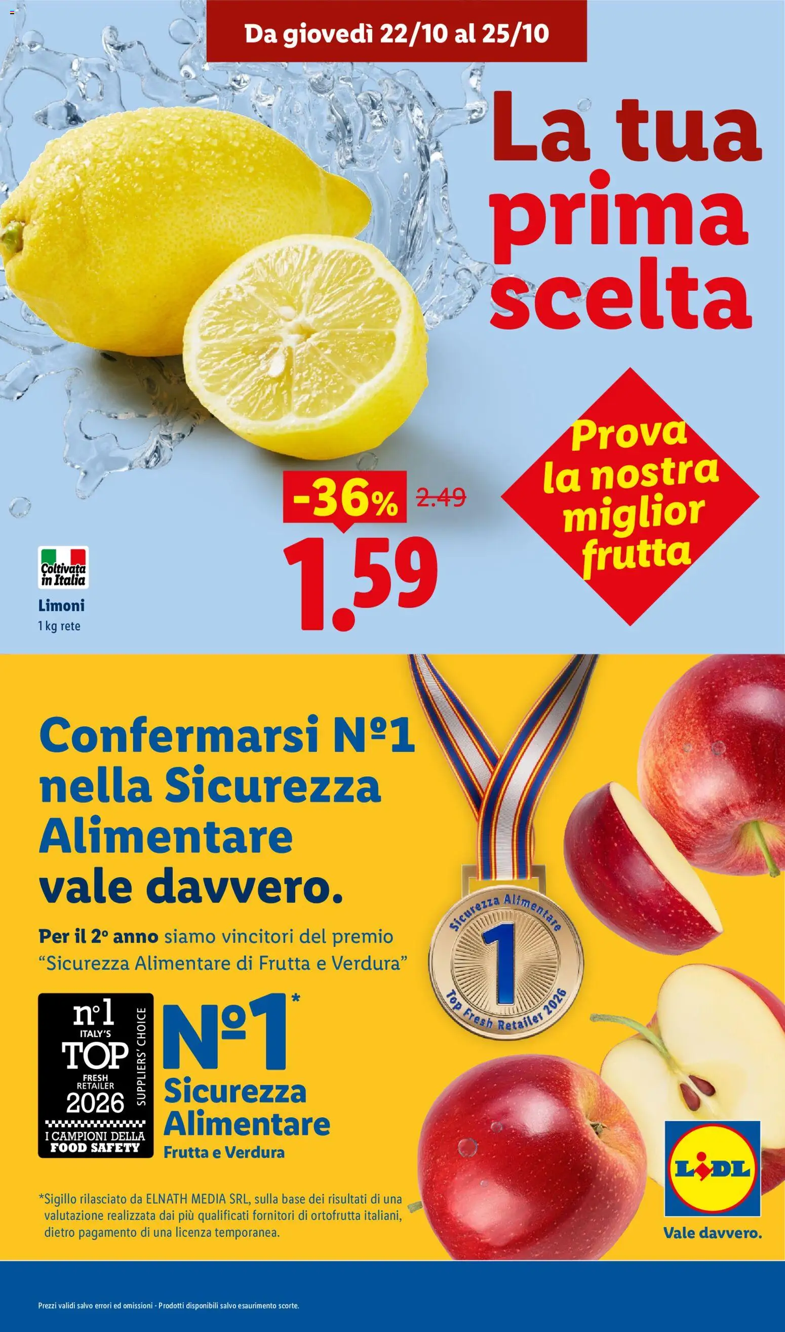 Volantino Lidl del 22/10/2026 | Pagina: 5 | Prodotti: Frutta, Top, Limoni