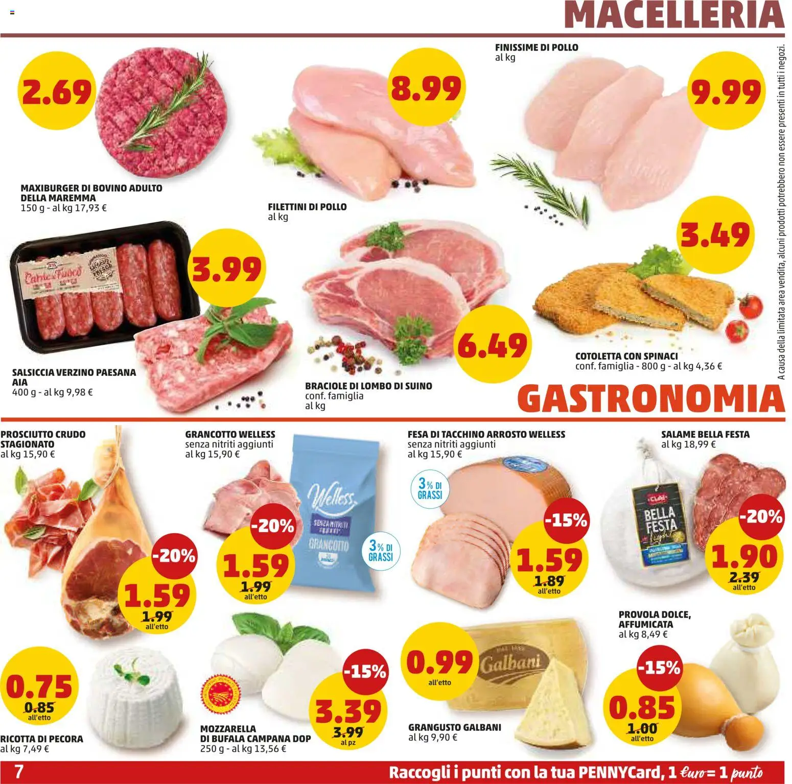 Volantino PENNY del 07.05.2026 | Pagina: 7 | Prodotti: Prosciutto Crudo, Tacchino, Prosciutto, Ricotta