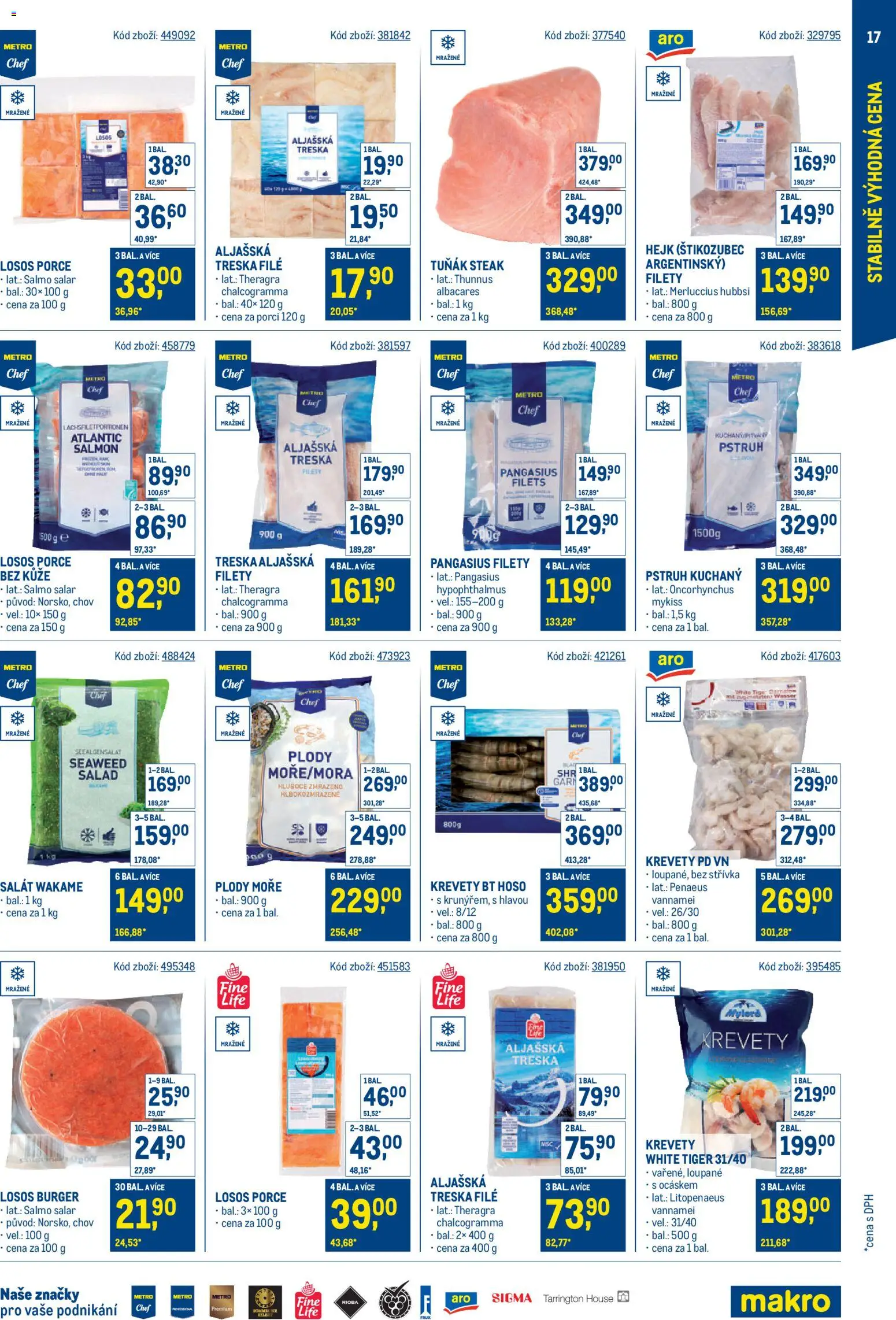 Makro leták - Stabilně výhodná cena od 18.05.2026 | Strana: 17 | Produkty: Tuňák, Aljašská treska, Tiger, File