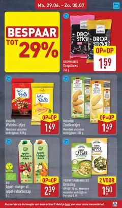 BIO Appel-mango- of appel-rabarbersap, 1 L. - Voorbeeld van een folder van Aldi, geldig van 29-06-2026 | Pagina: 13 | Producten: Fotelágy, Zandkoekjes, Mango, Appel