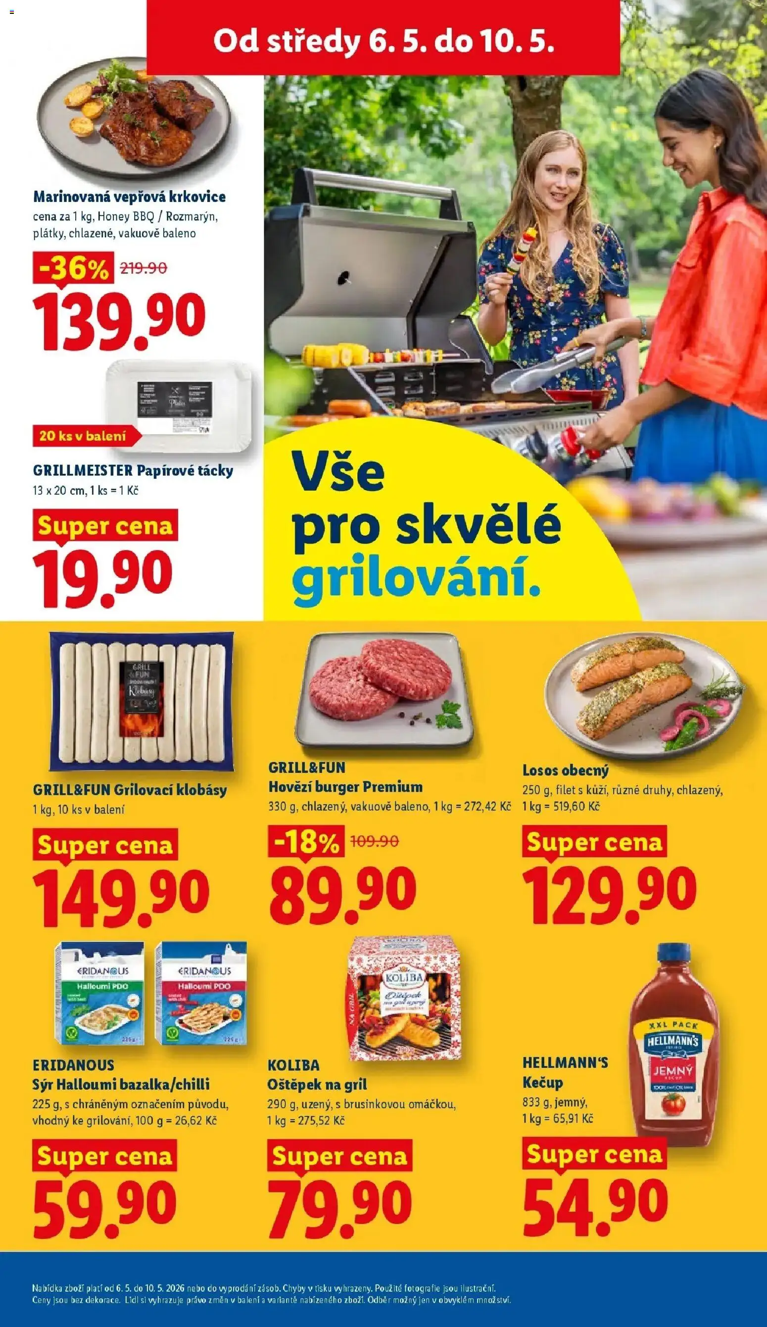 Lidl aktuální leták od 06.05.2026 | Strana: 15 | Produkty: Burger, Hovězí burger, Halloumi, Vepřová krkovice