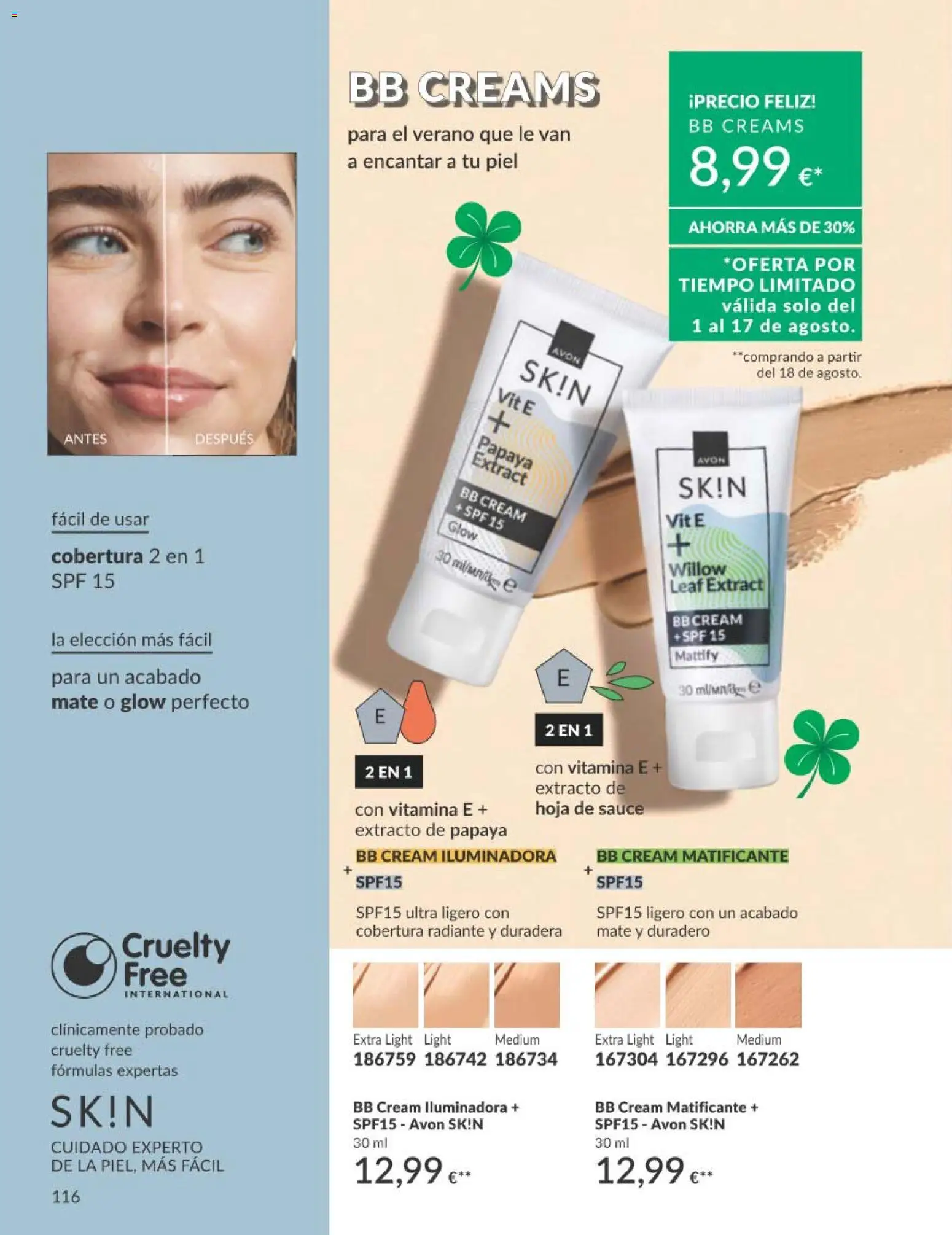 Catálogo AVON campaña 8 │ válido desde el 01/08/2026 | Página: 116 | Productos: BB cream, BB cream iluminadora