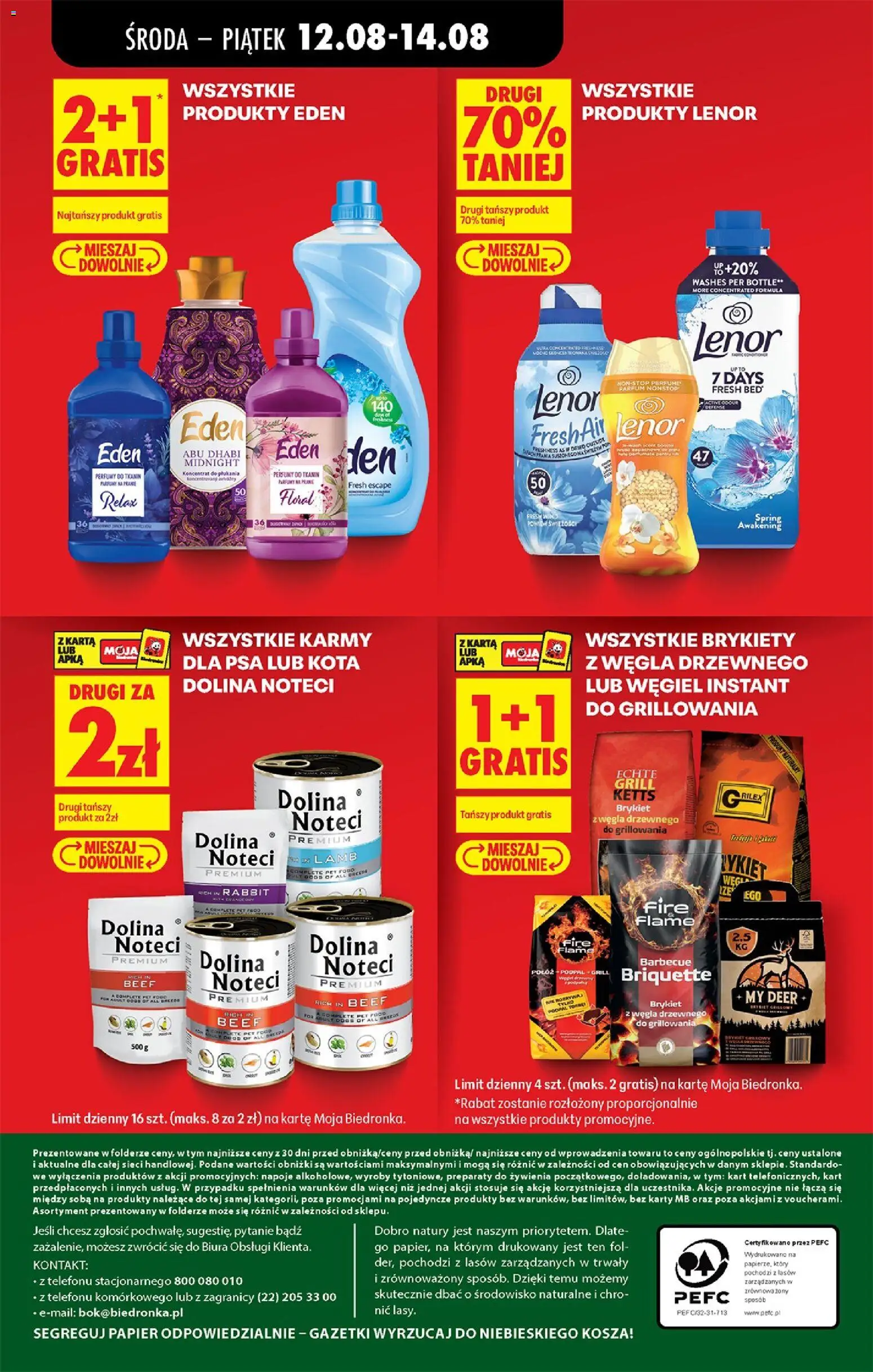 Biedronka gazetka od środy od 12.08.2026 | Strona: 20 | Produkty: Grill, Napoje, Brykiety, Dolina noteci